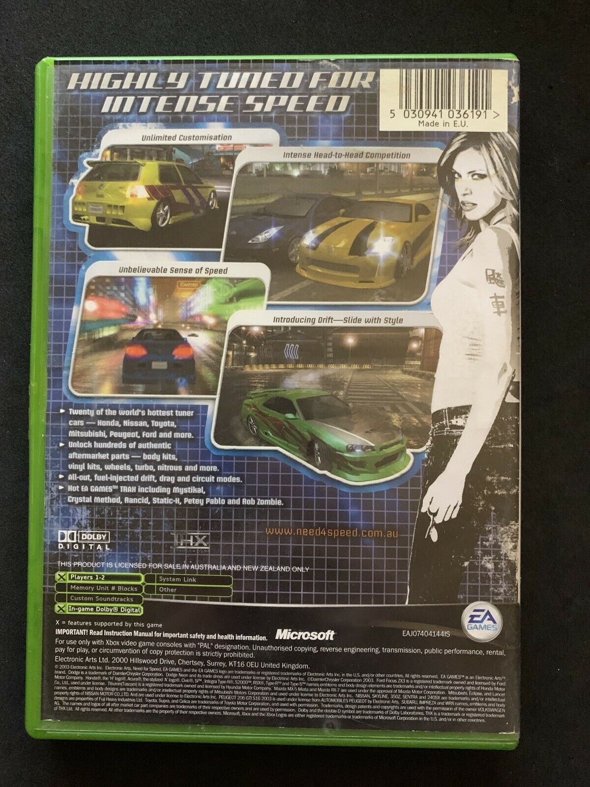 Need For Speed: Underground - Microsoft Xbox Game PAL + Booklet