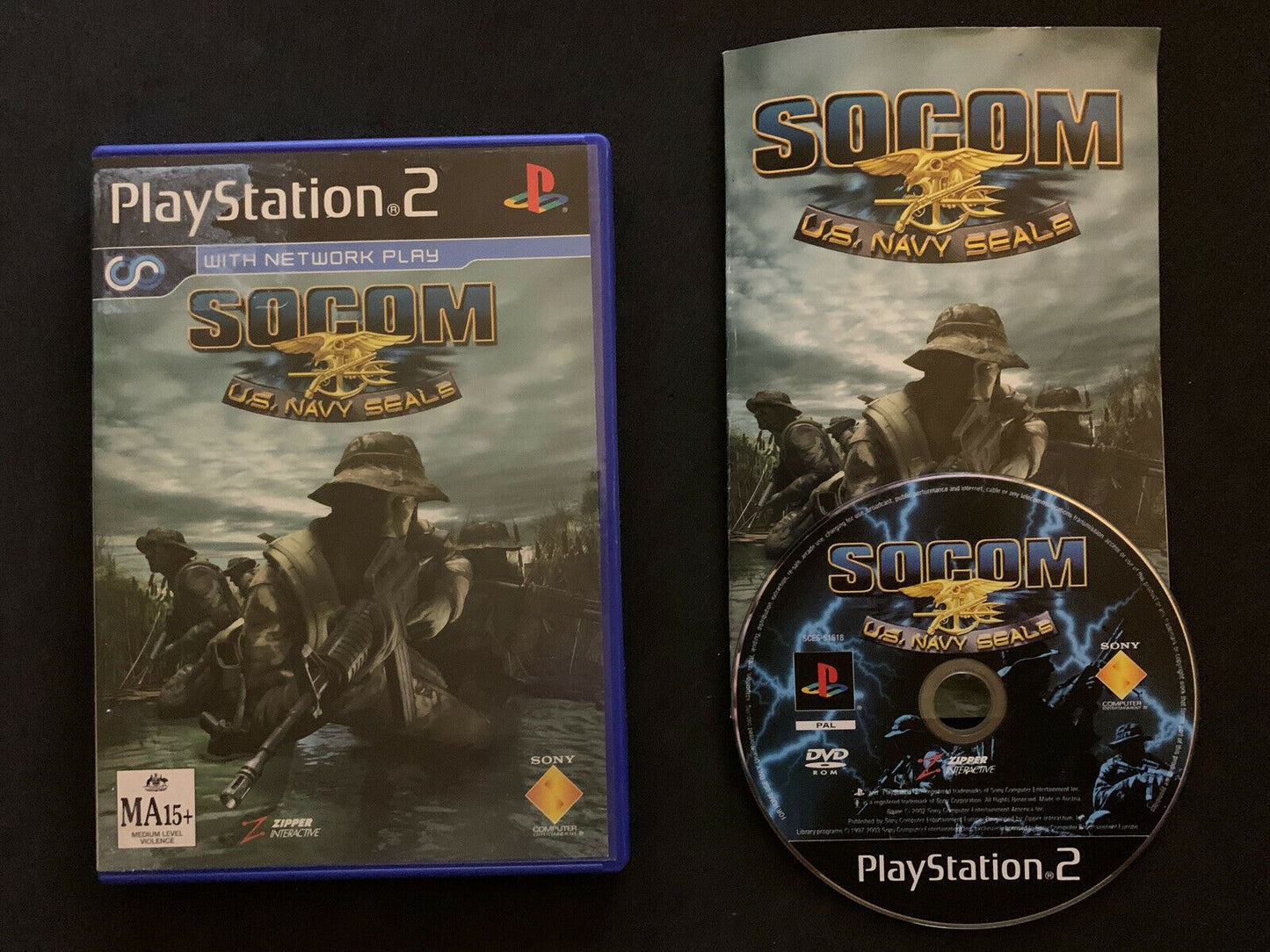 SOCOM: U.S. Navy SEALs - Sony PlayStation 2 PS2 Game PAL with Booklet