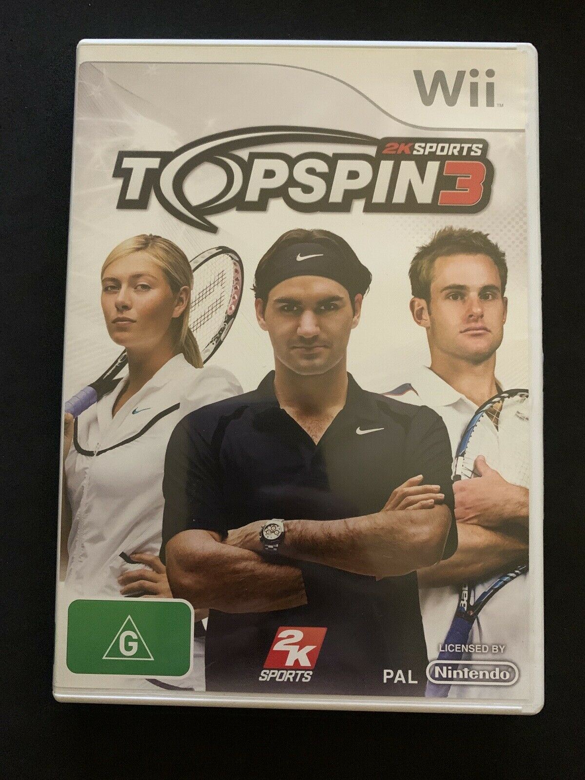 Top Spin 3  - Nintendo Wii with Manual  Game PAL - Play /w Motion Control Tennis