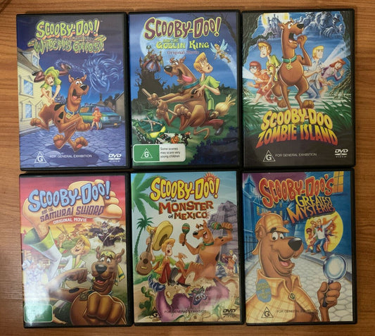6x Scooby-Doo DVD Movies - Region 4