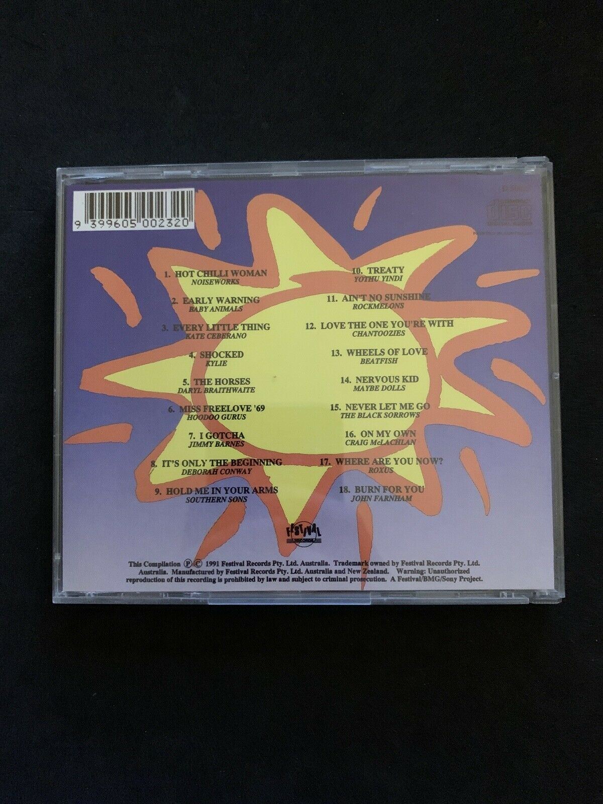 The Best Of '91 - All Australian Artists (CD) Jimmy Barnes, Hoodo Gurus, Noise..