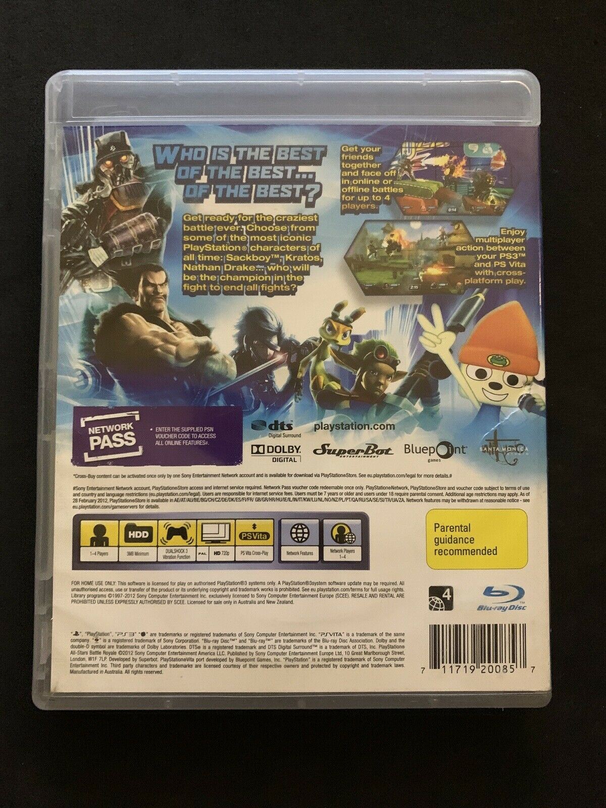 Playstation All Stars Battle Royale - PS3 Game Including Manual