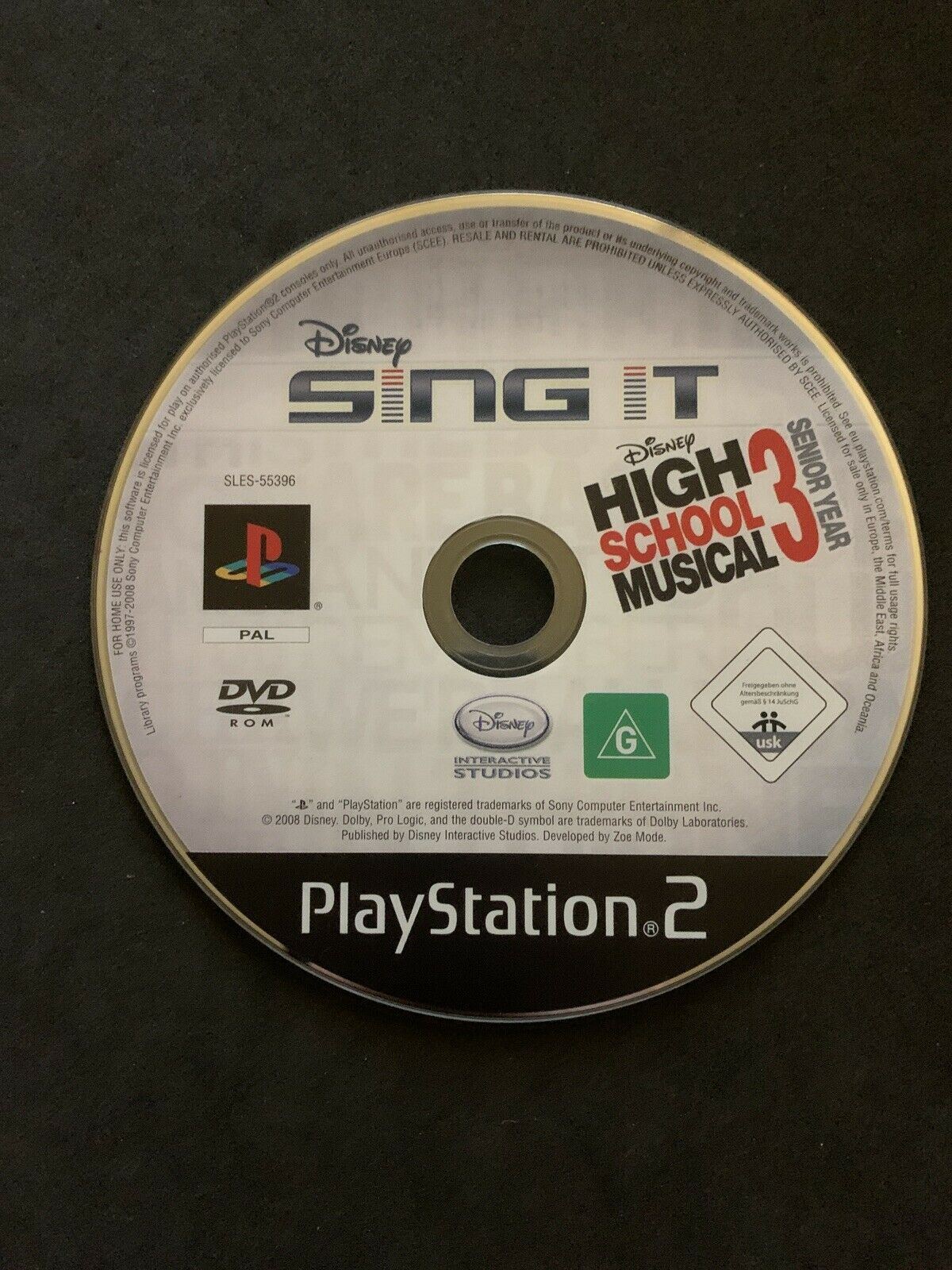 Sing It High School Musical 3 Senior Year PS2 PAL with Manual