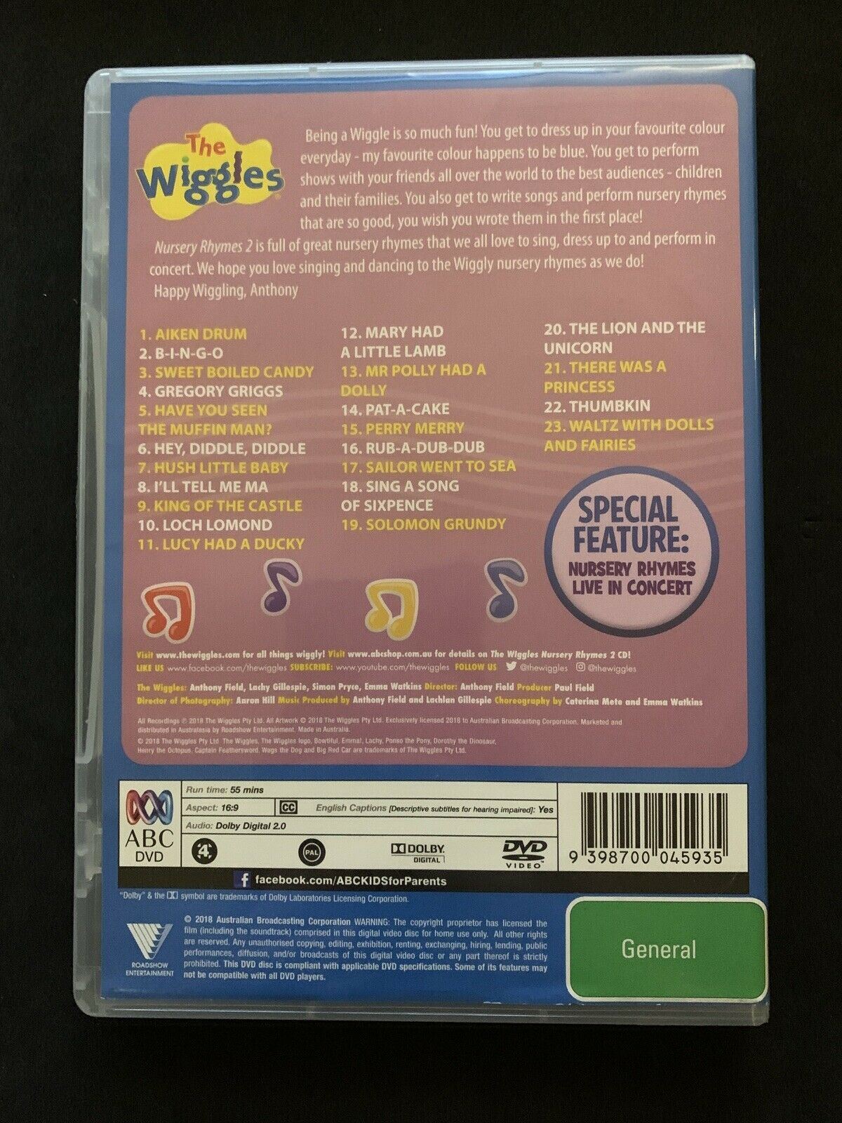 The Wiggles - Nursery Rhymes 2 (DVD, 2018) Region 4