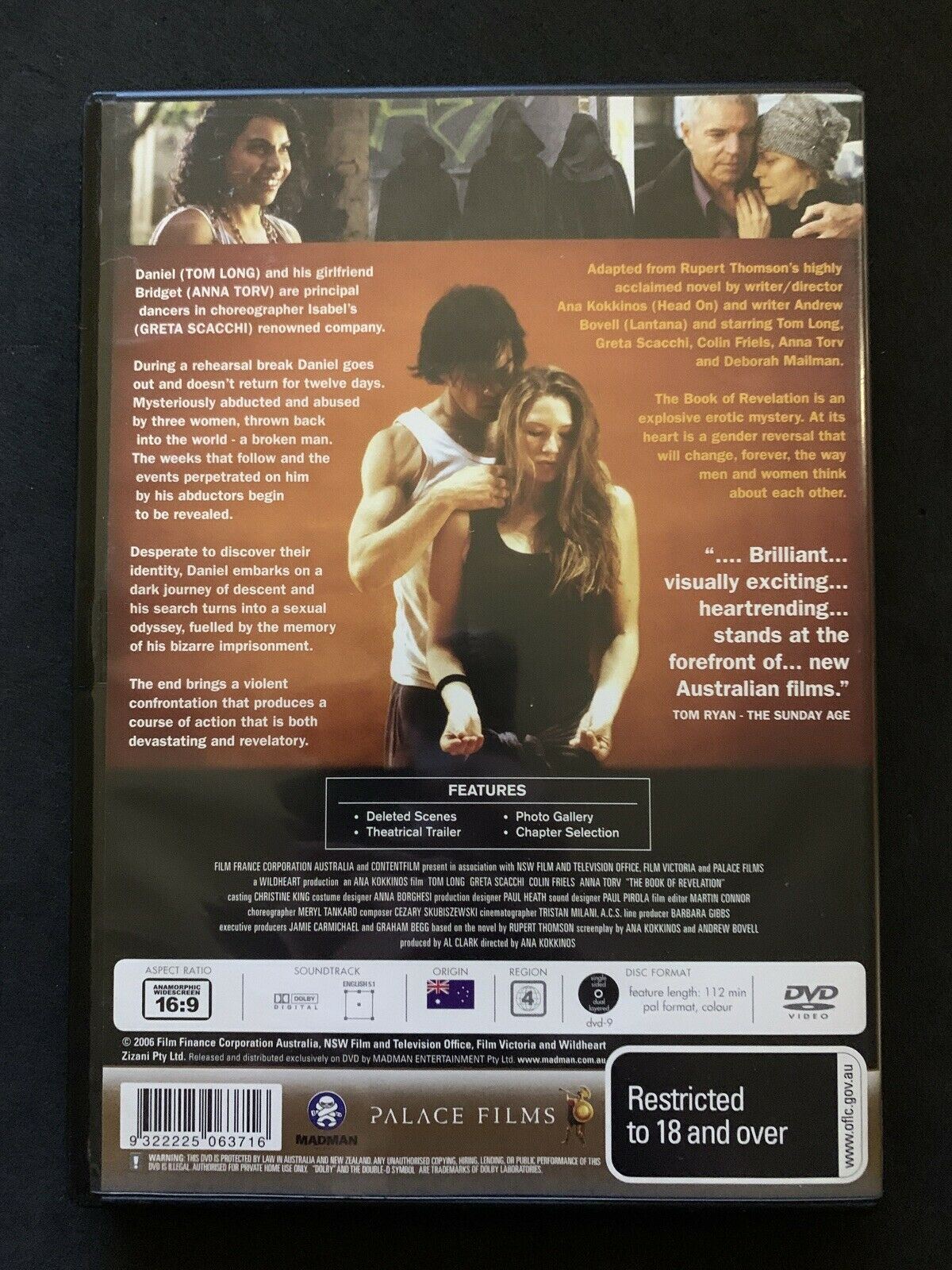 The Book Of Revelation (DVD, 2006) Tom Long, Greta Scacchi, Colin Friel Region 4