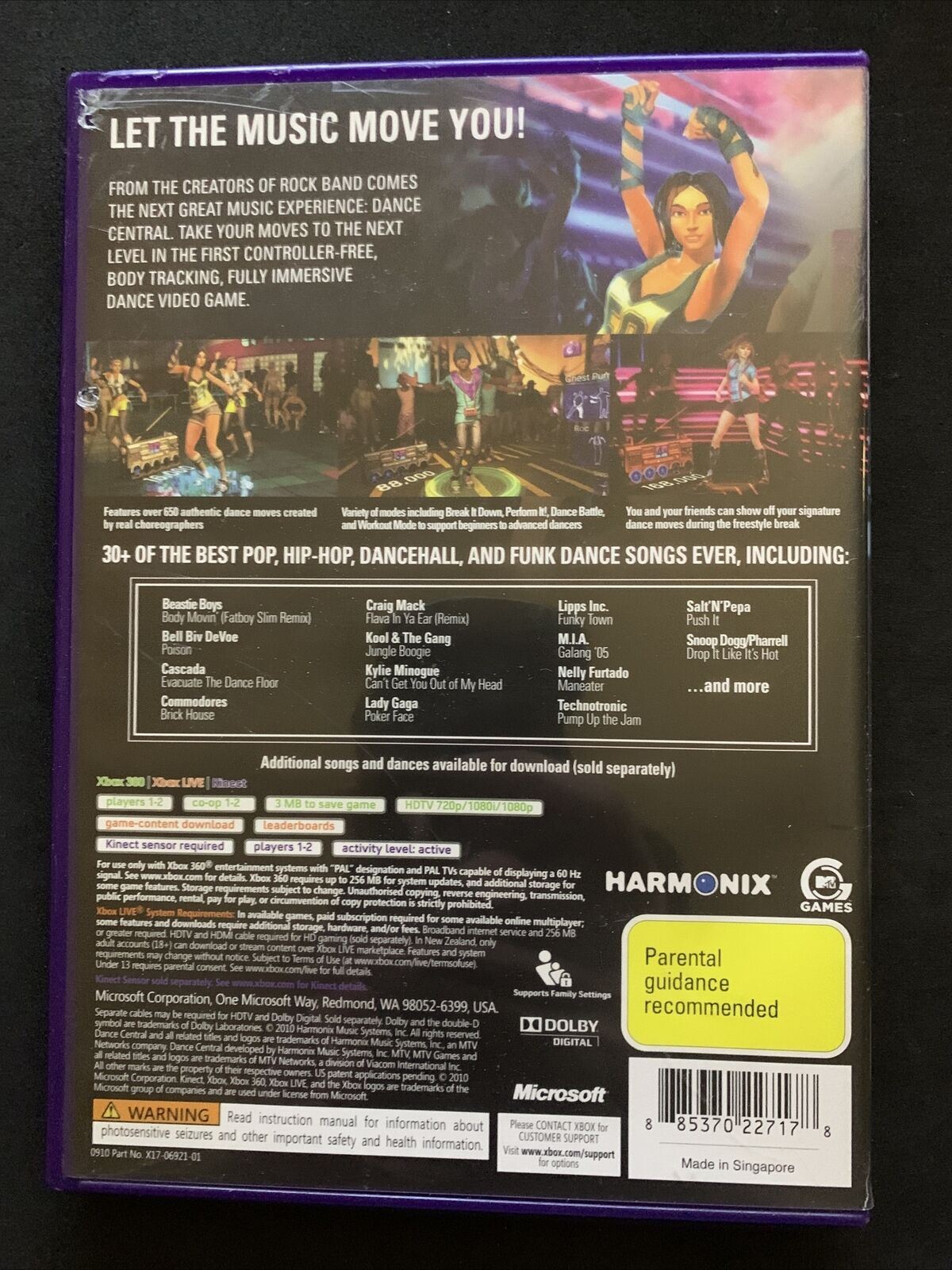 Dance Central - Xbox 360 PAL Kinect Game Complete with Manual