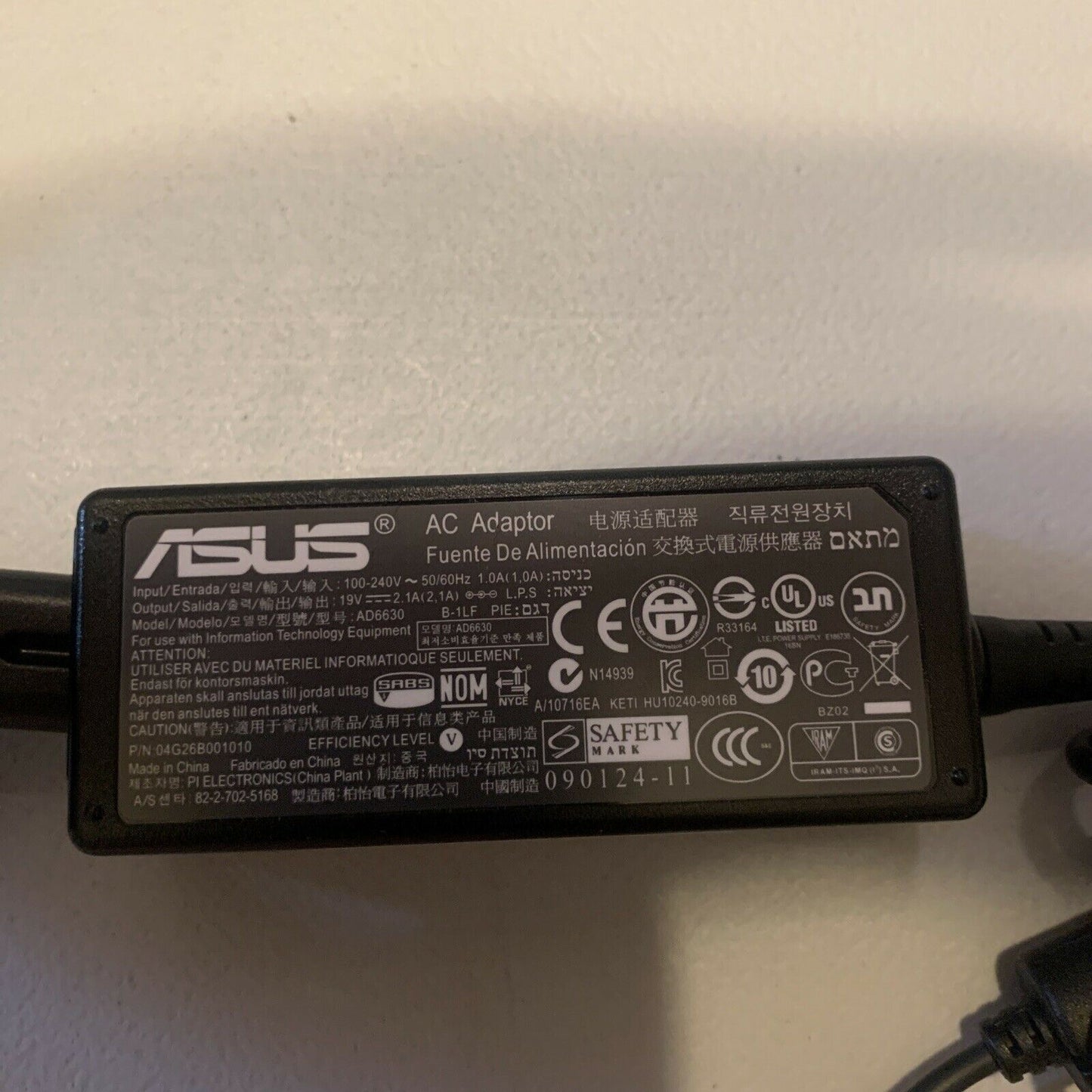 Genuine ASUS AD6630 40W 19V 2.1A 4.8mm×1.7mm Long tip AC Charger/Adaptor