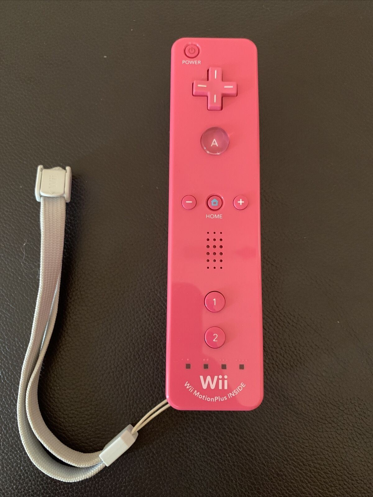Genuine Pink Nintendo Wii Motion Plus Controller Mote w Strap  (RVL-036)