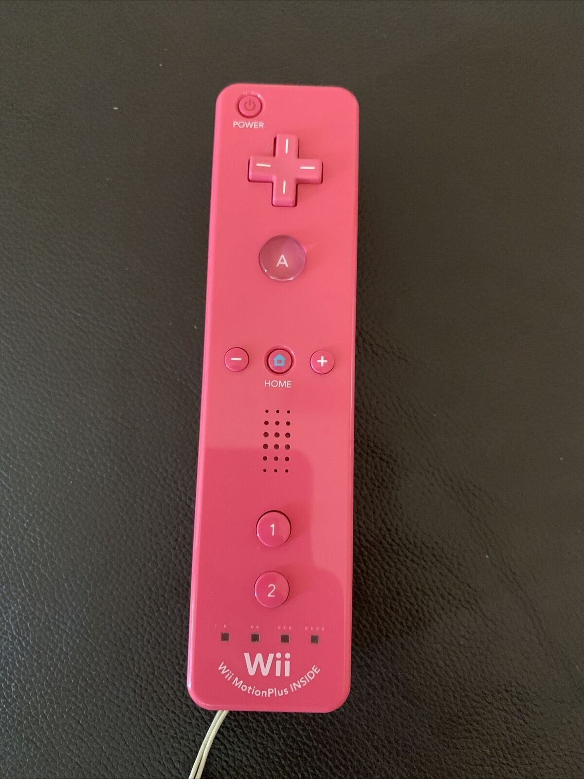 Genuine Pink Nintendo Wii Motion Plus Controller Mote w Strap  (RVL-036)