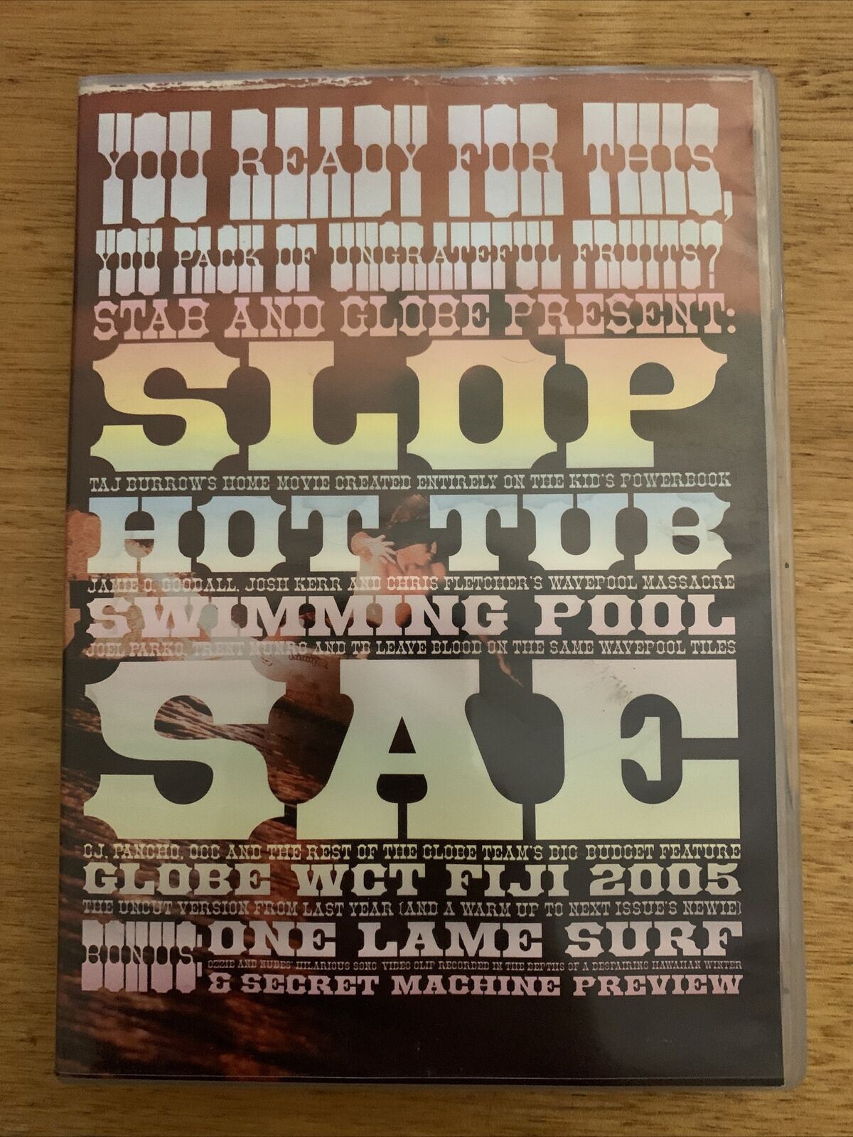 Slop Sae Hot tub - One Lame Surf - Swimming Pool -  Globe WCT Fiji 2005 (DVD)