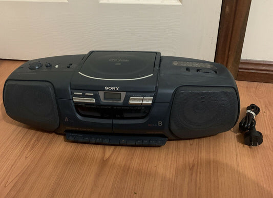 Sony CFD-W32L CD Radio FM/MW/LW Twin Cassette-Corder Recorder