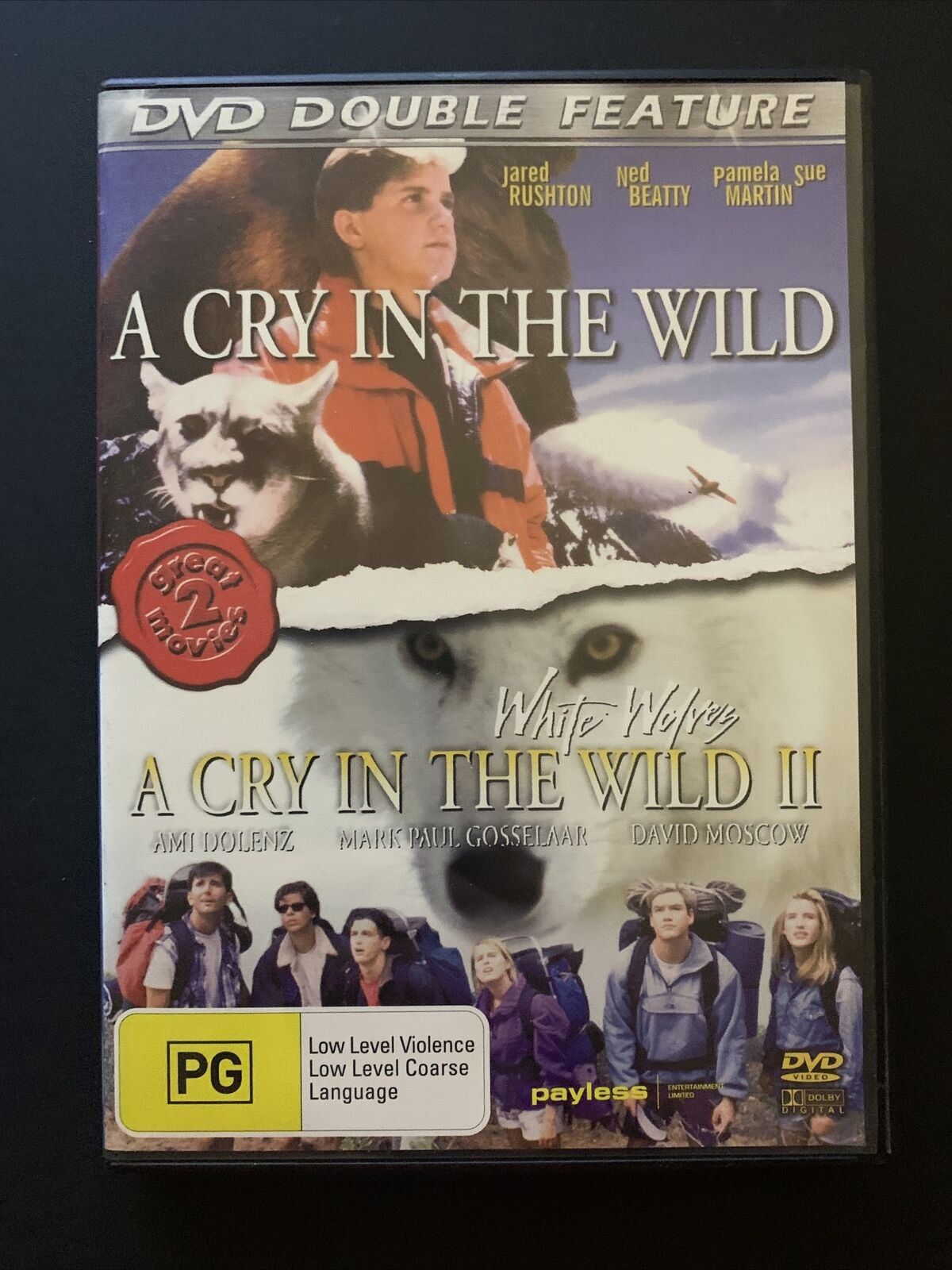 A Cry In The Wild 1 & 2 (DVD, 1990) Jared Rushton, Ned Beatty - Region All