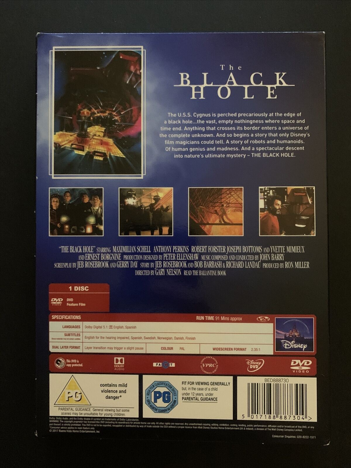 The Black Hole (DVD, 1979) Maximilian Schell, Anthony Perkins - Region 2&4