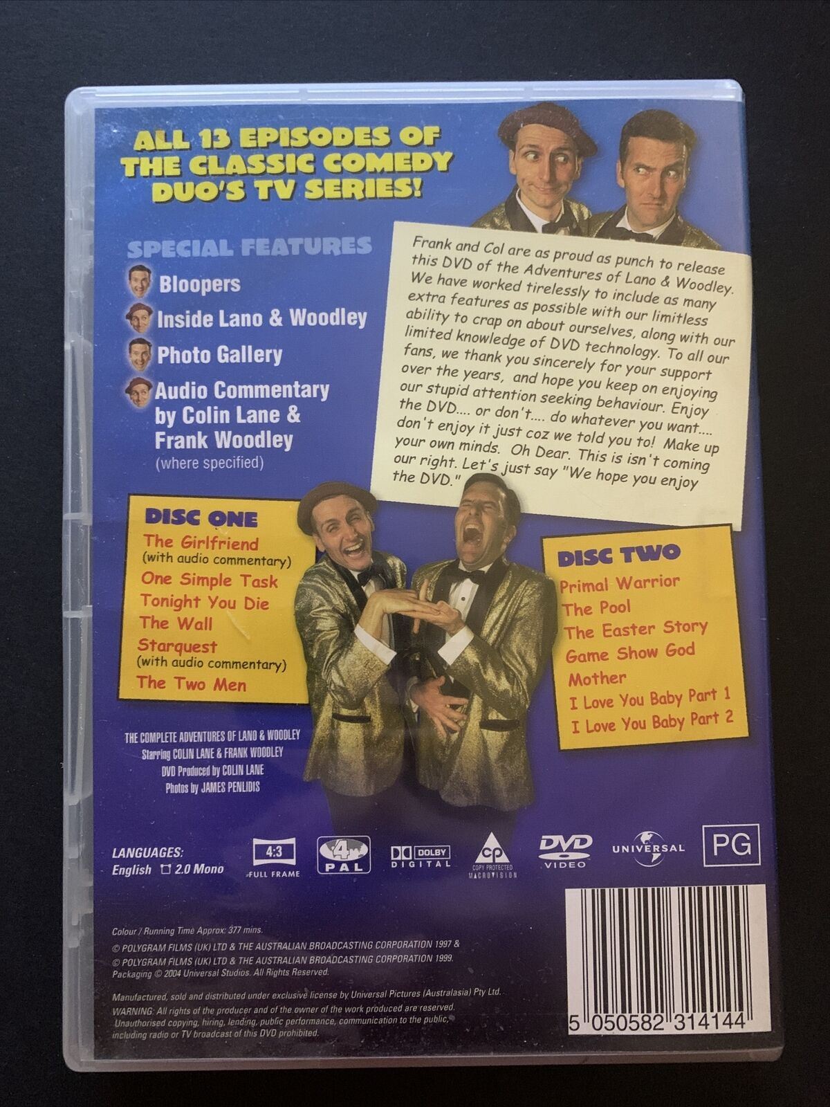 The Complete Adventures Of Lano And Woodley (DVD) Region 4