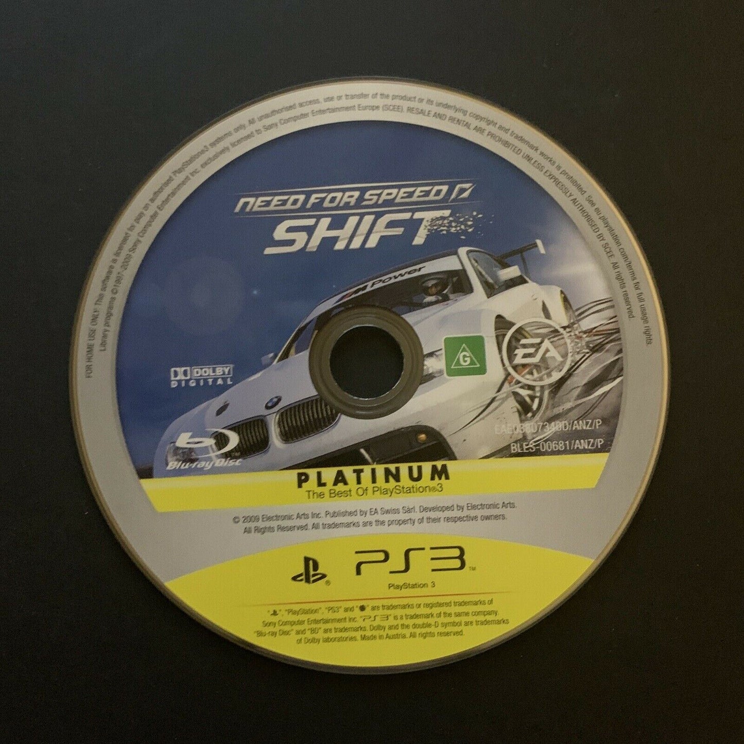 Need For Speed: Shift - PlayStation 3 PS3 + Manual