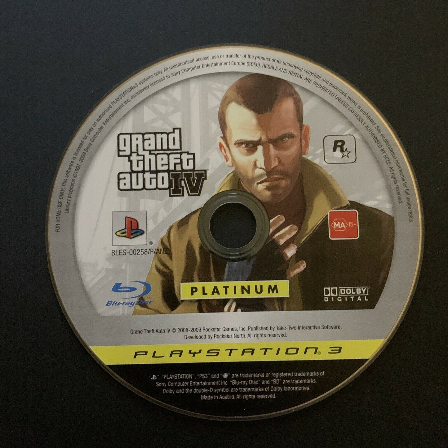 Grand Theft Auto IV (PlayStation 3, 2008) GTA 4 with Manual + Map