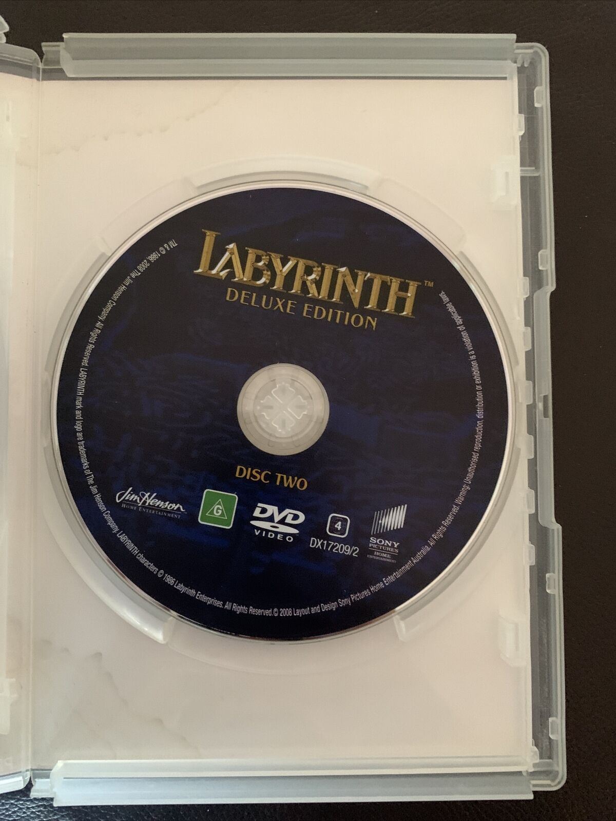 Labyrinth - Deluxe Edition (DVD, 1986) David Bowie, Jennifer Connelly - Region 4