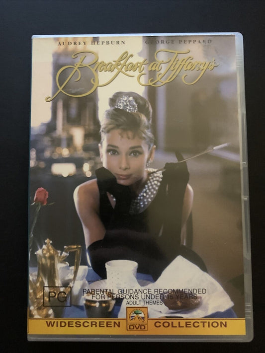 Breakfast At Tiffany's - Widescreen Edition (DVD, 1961) Audrey Hepburn.  Region 4