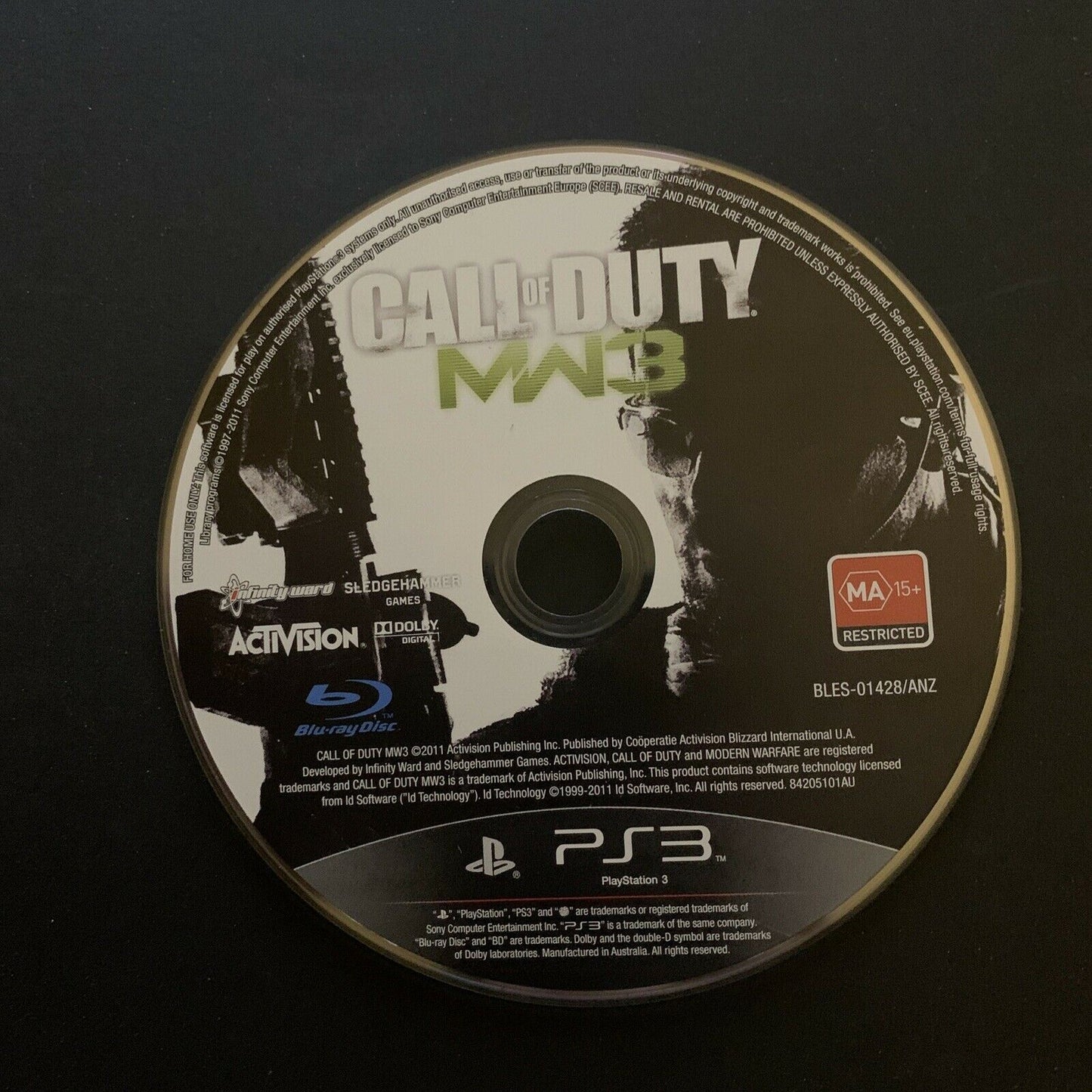 Call of Duty Modern Warfare 3 MW3 - Sony Playstation 3 Game Complete PS3