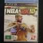 NBA 2K10 (Kobe Bryant Cover) -  PS3 Playstation 3 Game with Manual