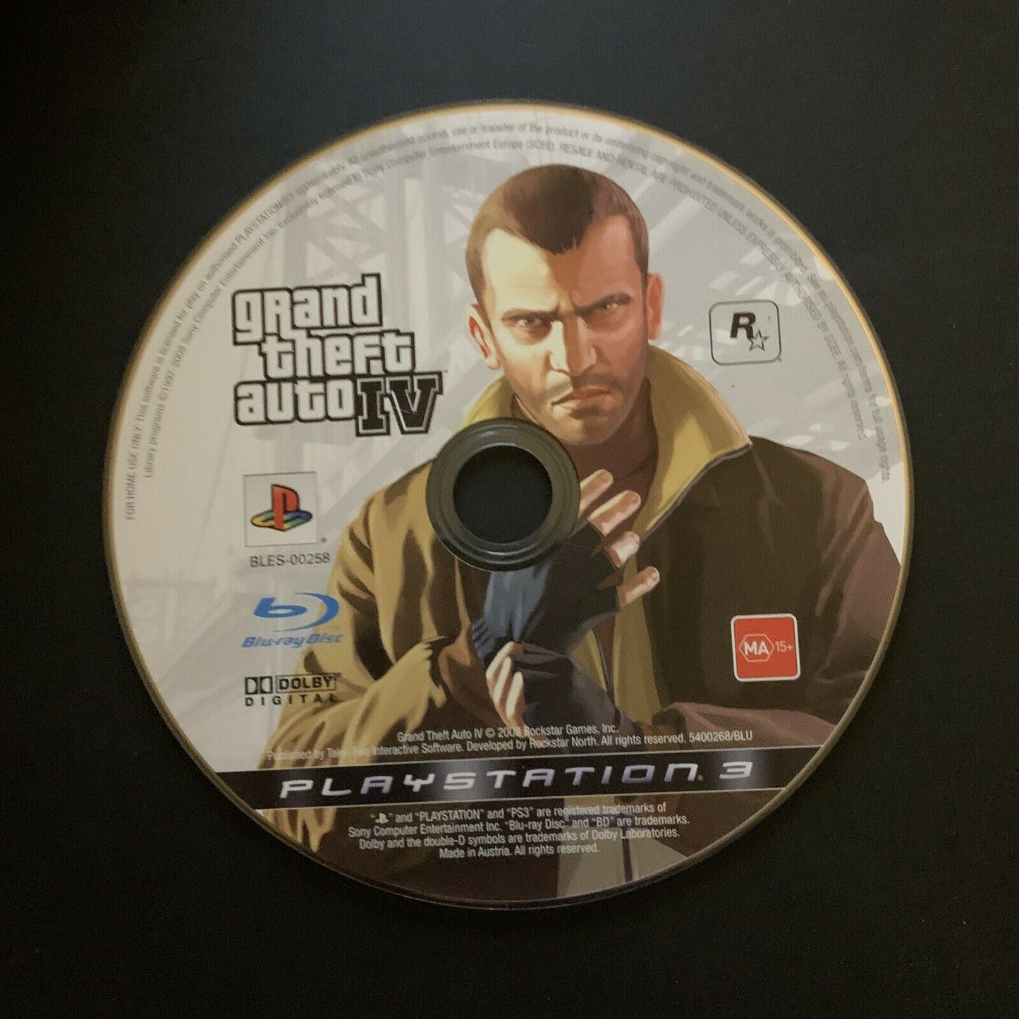 Grand Theft Auto IV 4 - Sony PS3 Playstation 3 + Manual GTA 4