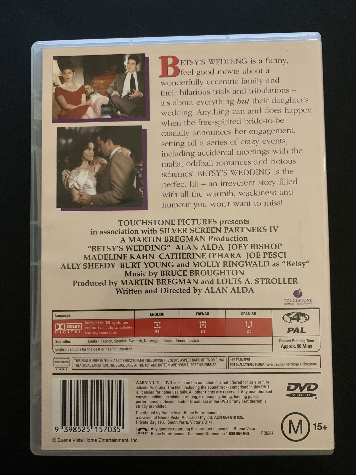 Betsy's Wedding (DVD, 1990) Alan Alda, Molly Ringwald, Joey Bishop - Region 4