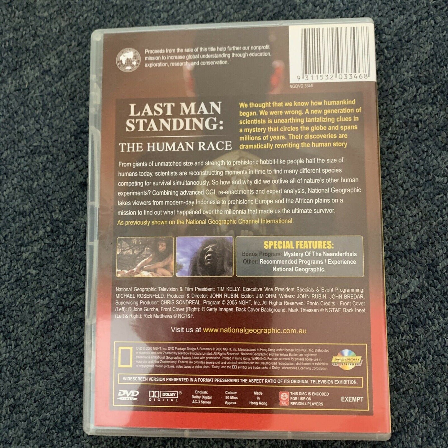 National Geographic - Last Man Standing - The Human Race (DVD, 2006)  Region 4
