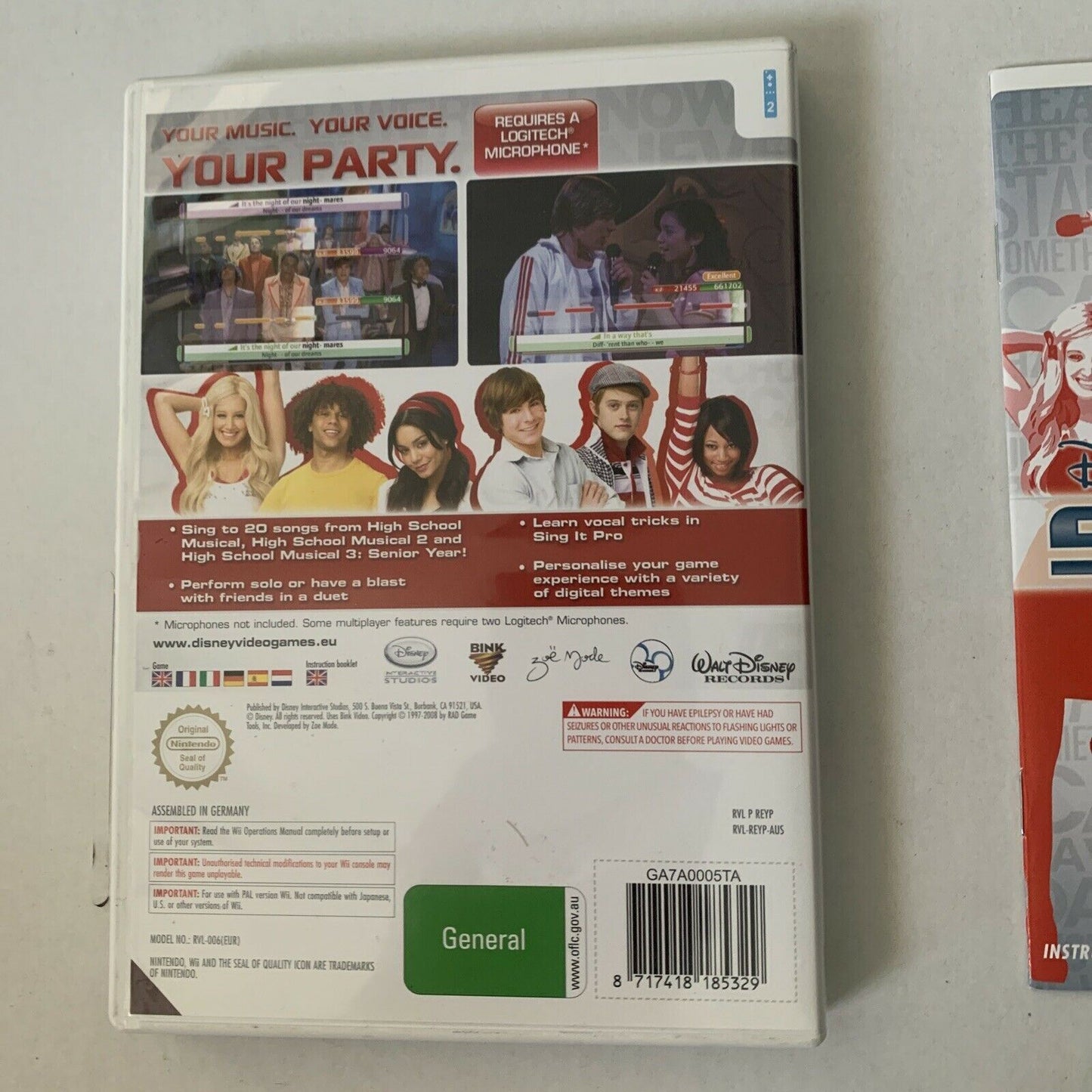 Disney Sing It - High School Musical 3 Game + USB Microphone For Nintendo Wii