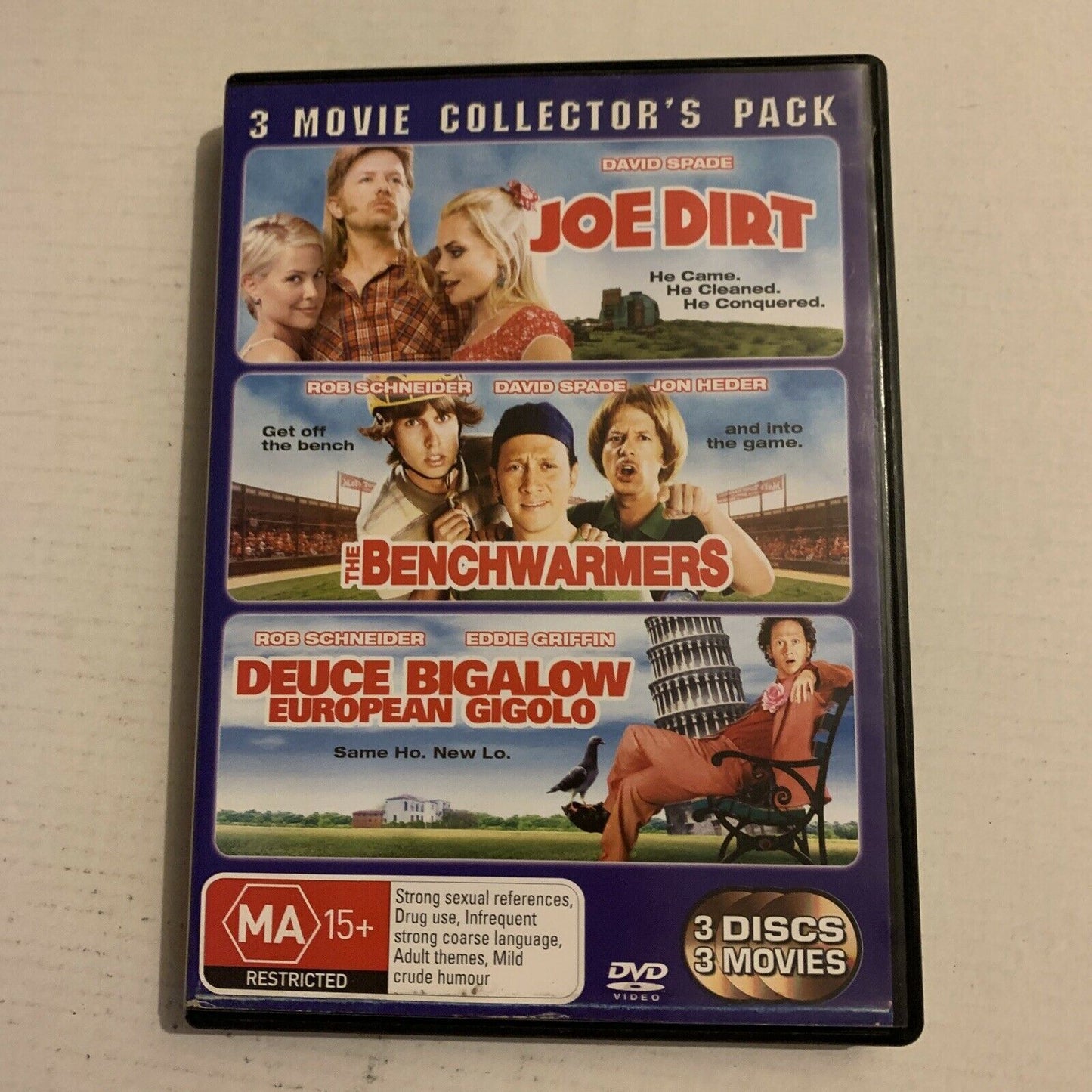 Joe Dirt  / Benchwarmers/ Deuce Bigalow European Gigolo DVD Region 4