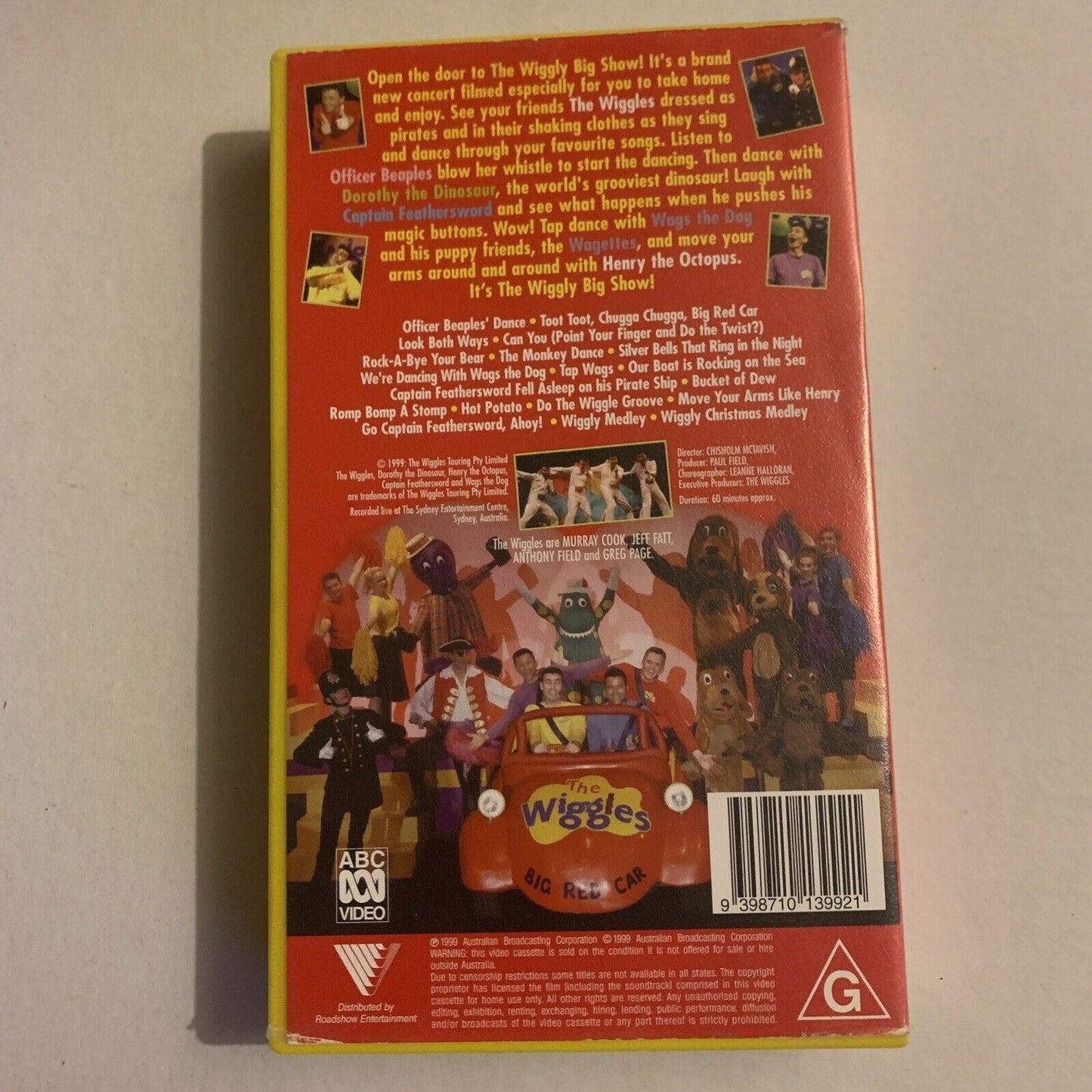 The Wiggles - Live! In Concert & The Wiggly Big Show (VHS, 1999) PAL