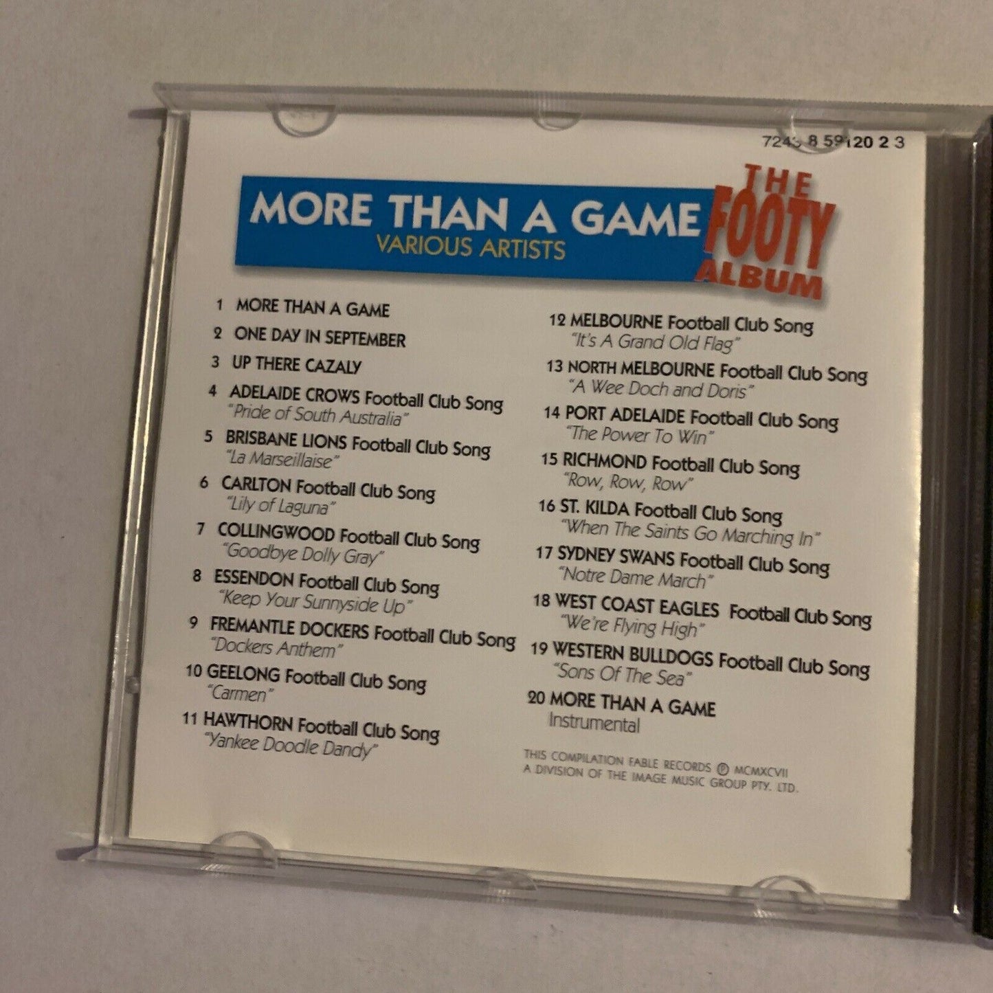 More Than A Game - The Footy Album - Various Artists (CD, 1997)