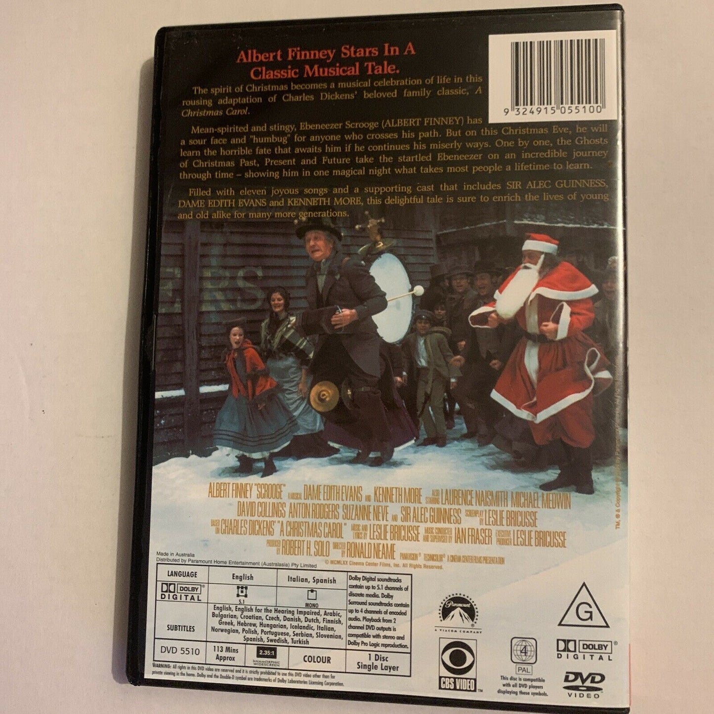 Albert Finney - Scrooge (DVD, 1970) Region 4,2