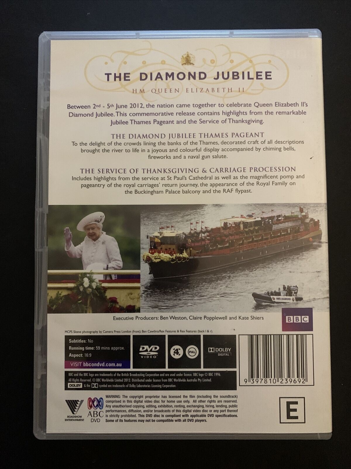 Diamond Jubilee - HM Queen Elizabeth II - Official BBC Highlights  (DVD, 2012)