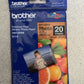 Brother Premium Plus Glossy Photo Paper 4x6 Inch 10x15cm - 20 Sheets