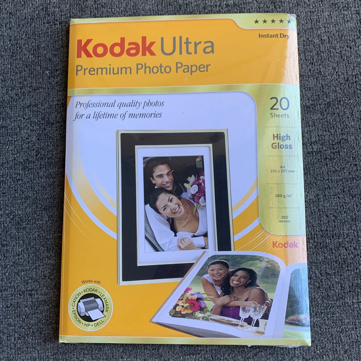 Kodak ULTRA Premium Photo Paper A4 20 Sheets High Gloss 280gsm 250micr