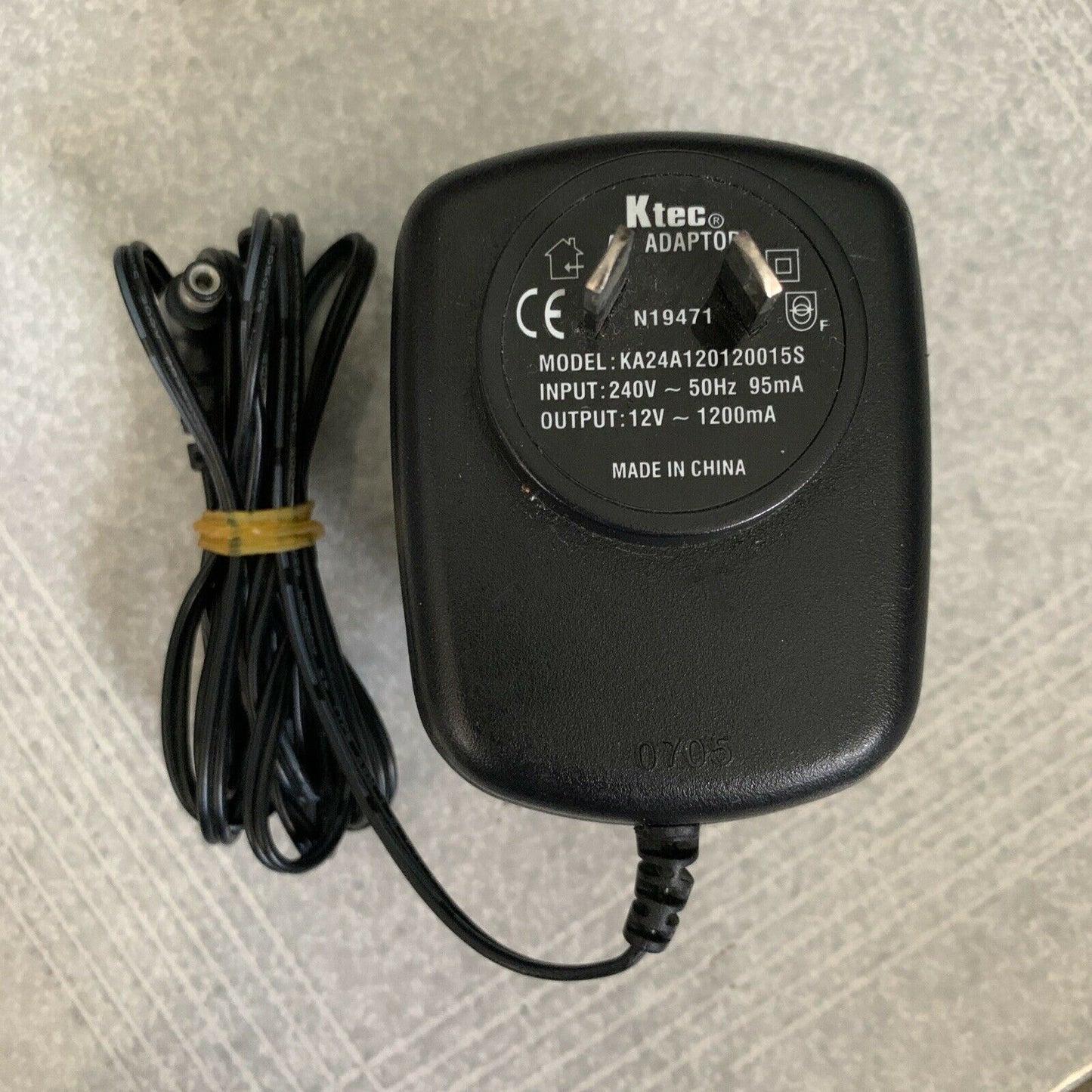 Ktec AC Adaptor KA24A120120015S 12v 1200mA Power Supply