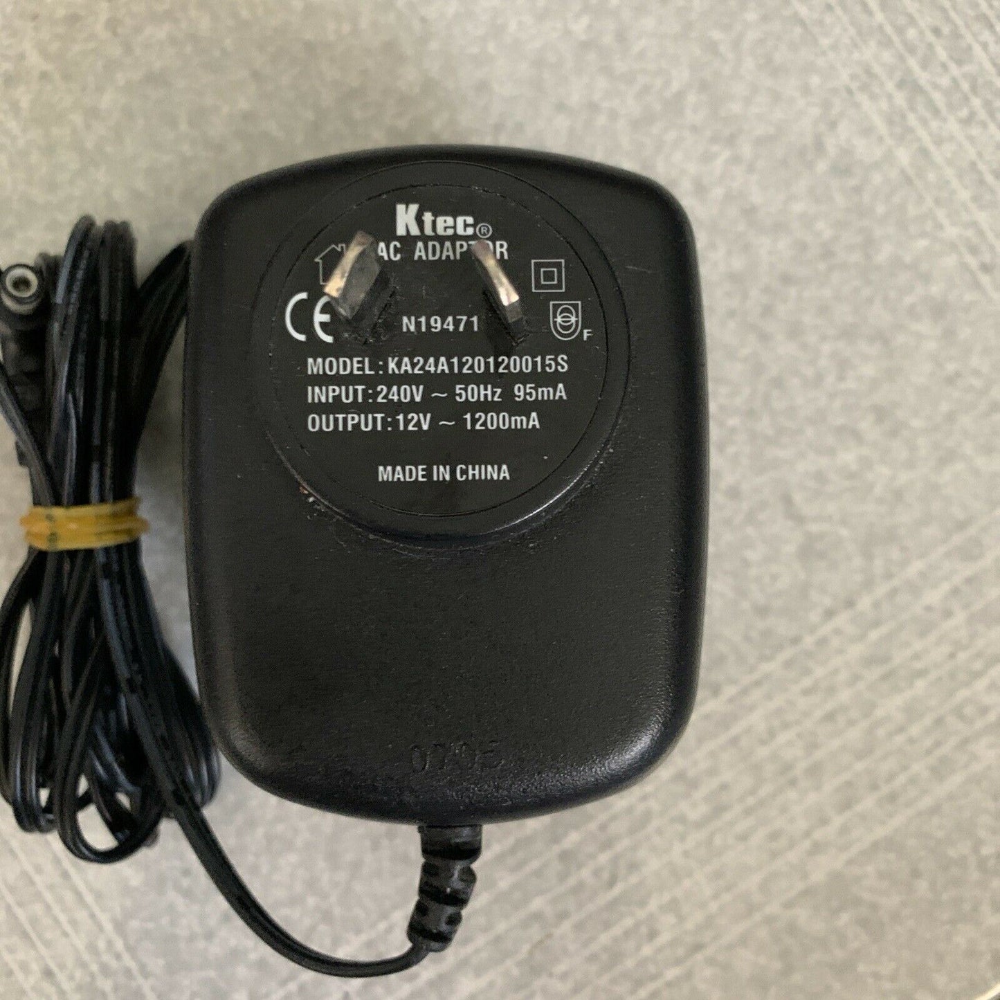 Ktec AC Adaptor KA24A120120015S 12v 1200mA Power Supply