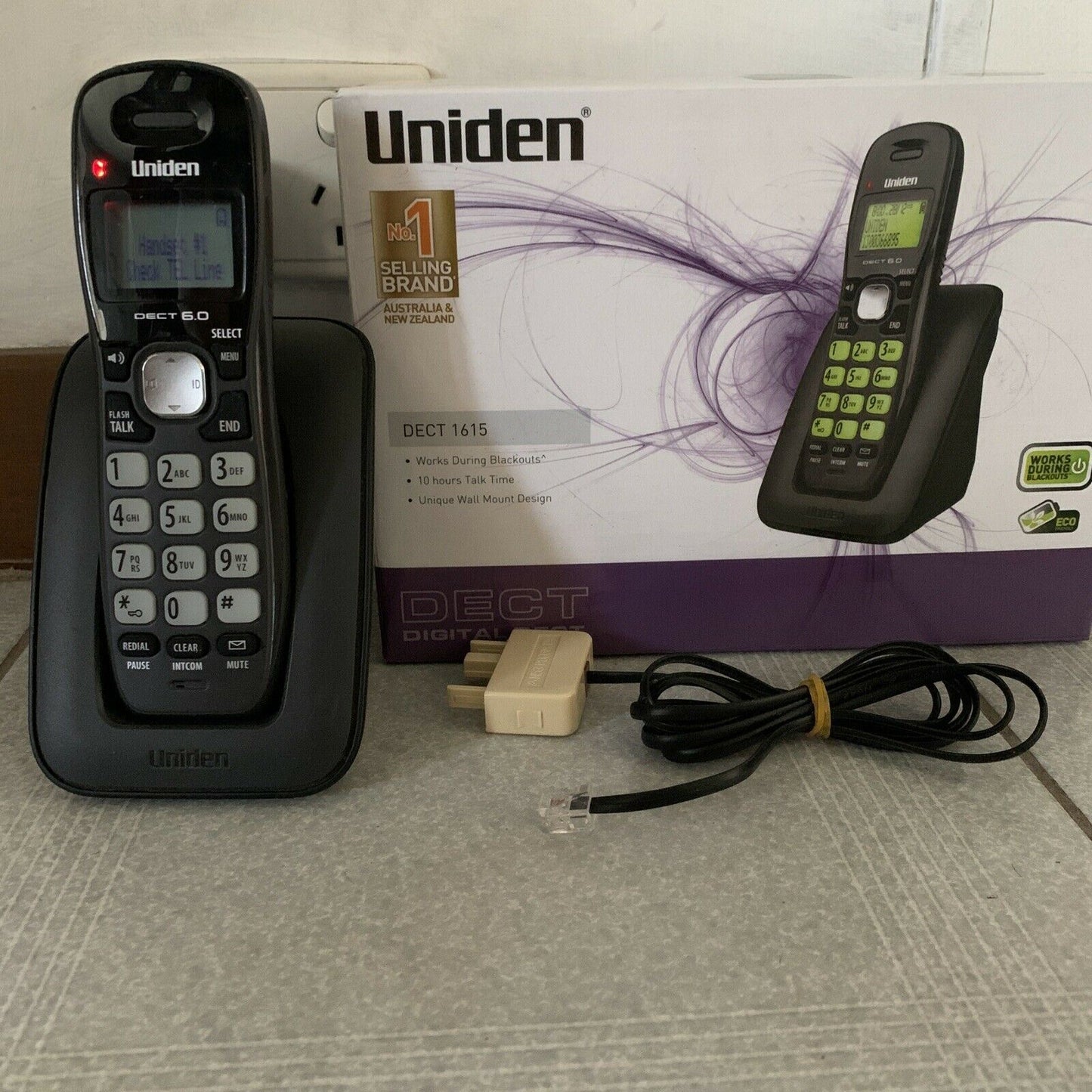 Uniden DECT1615 Digital Cordless Phone with Blackout Power Failure Protection
