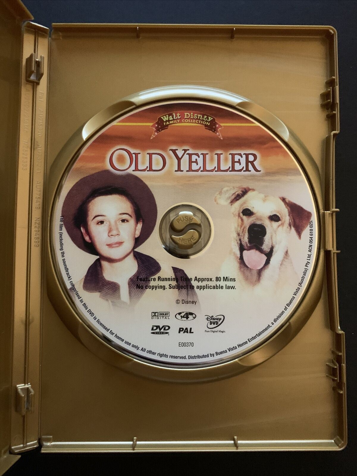 Old Yeller (DVD, 1957) Dorothy McGuire, Fess Parker, Tommy Kirk. Region 4&2