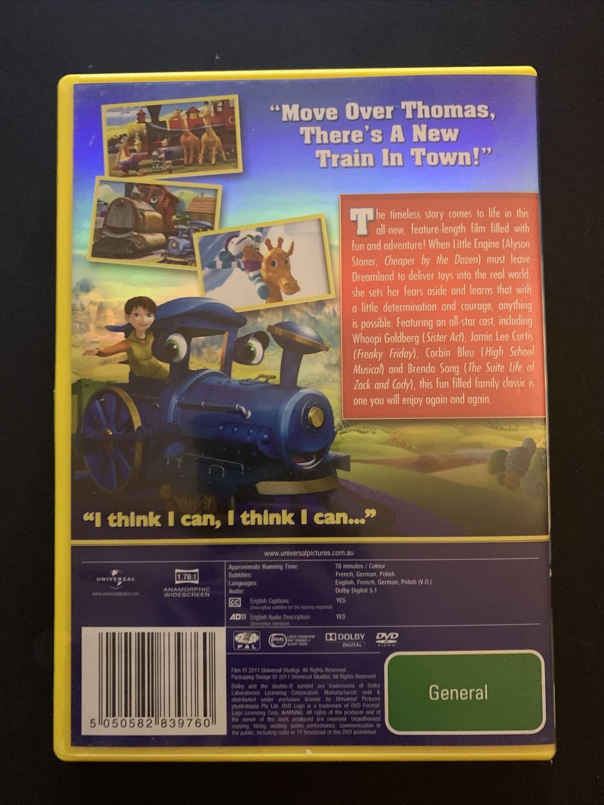 The Little Engine That Could (DVD, 2011) Jodi Benson, Corbin Bleu.   Region 4 & 2