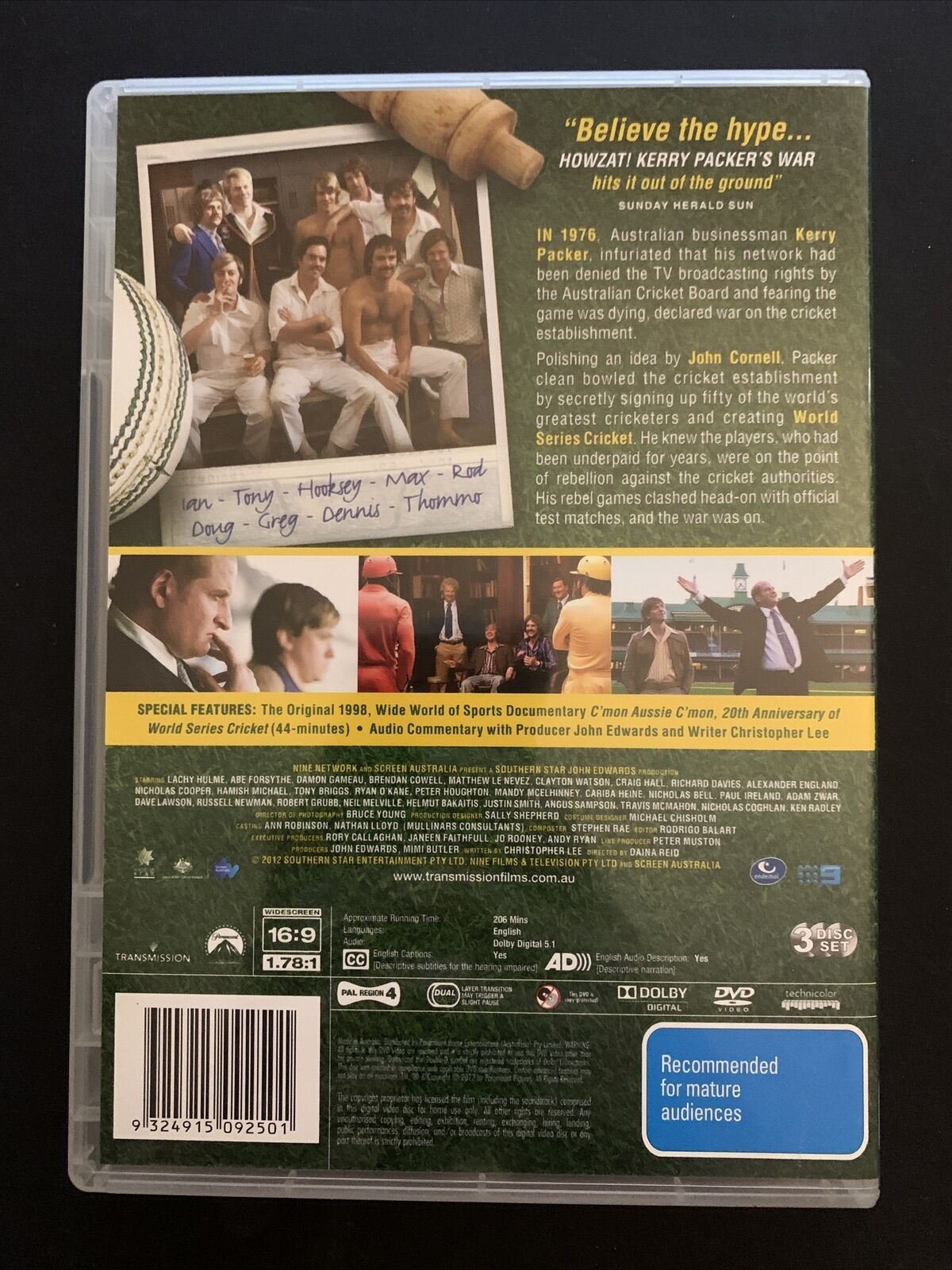 Howzat! - Kerry Packer's War (DVD) Brendan Cowell, Abe Forsythe. Region 4