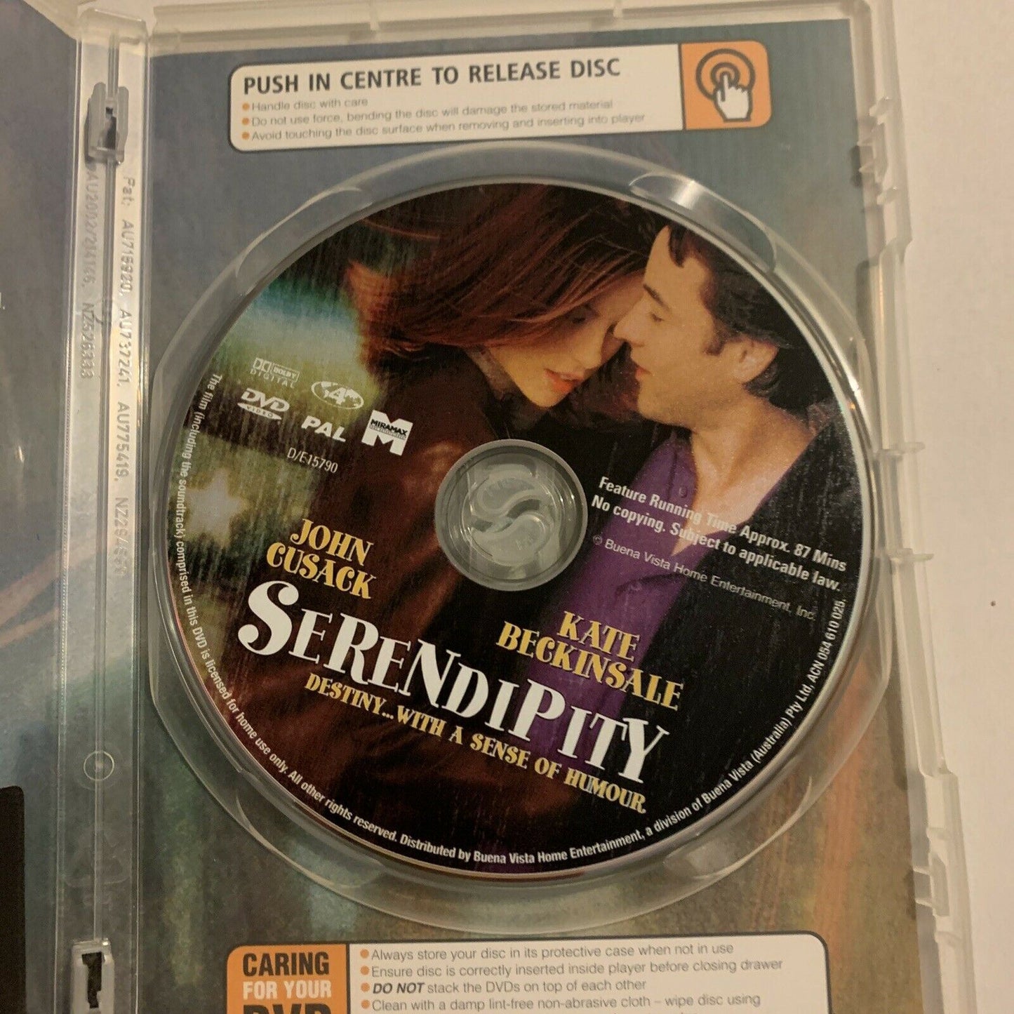 Serendipity (DVD, 2001) John Cusack, Kate Beckinsale, Jeremy Piven. Region 4 & 2