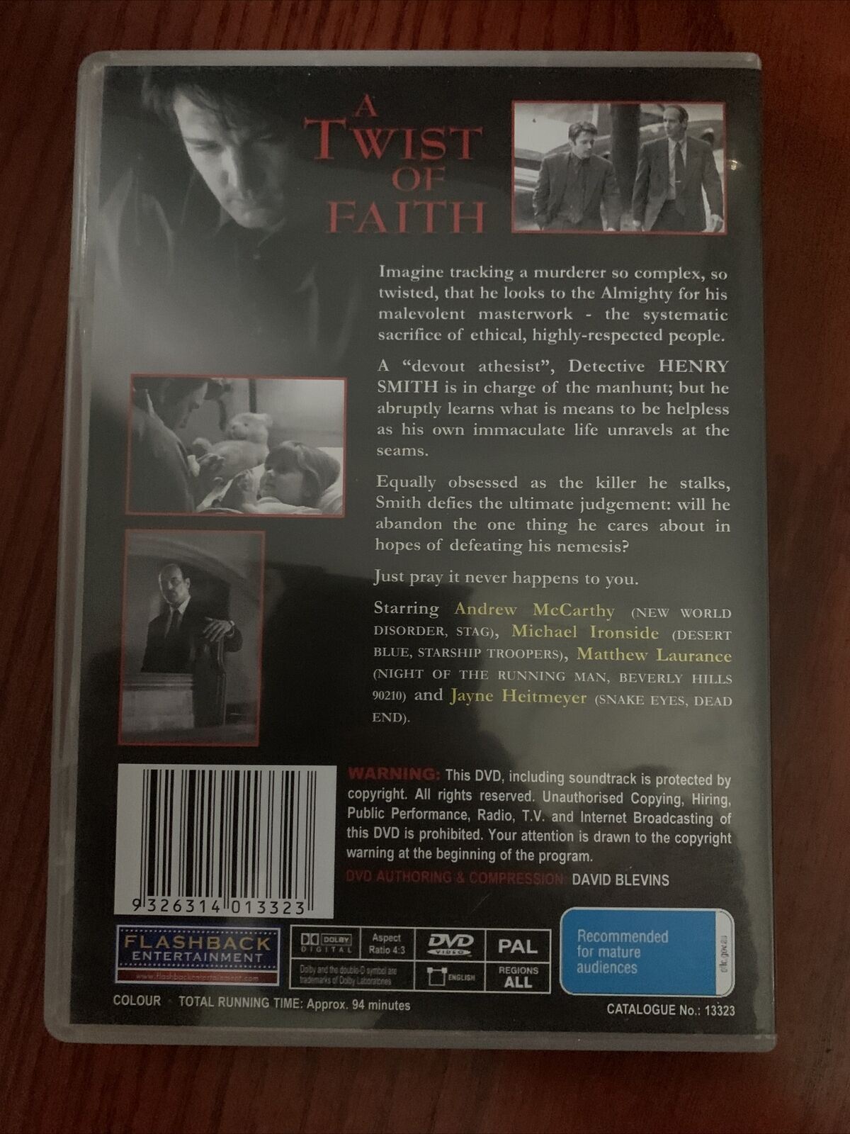 A Twist Of Faith (DVD) Andrew McCarthy, Michael Ironside,  Matthew Laurance