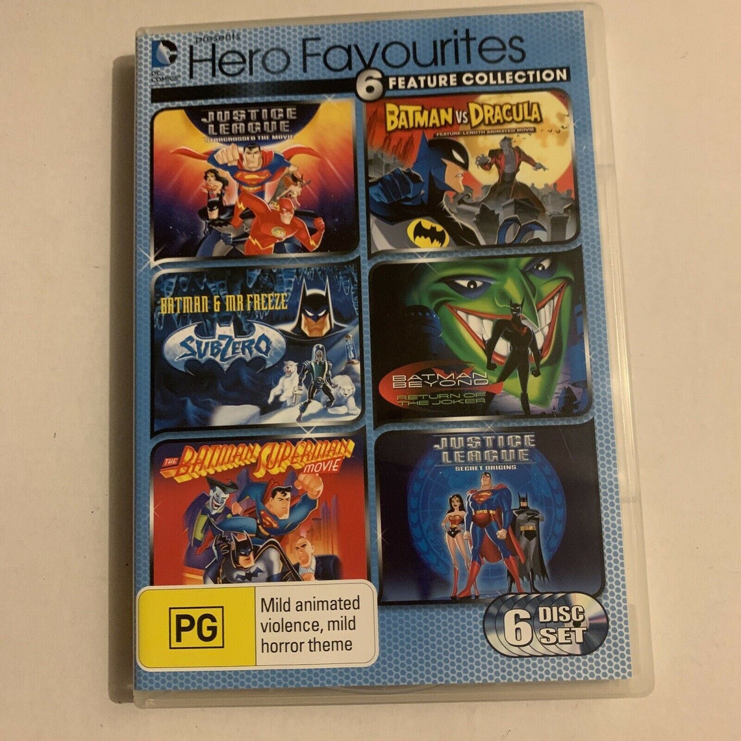 6x DVD - DC Comics Hero Favourites (Justice League, Starcrossed,Batman vs Dracul