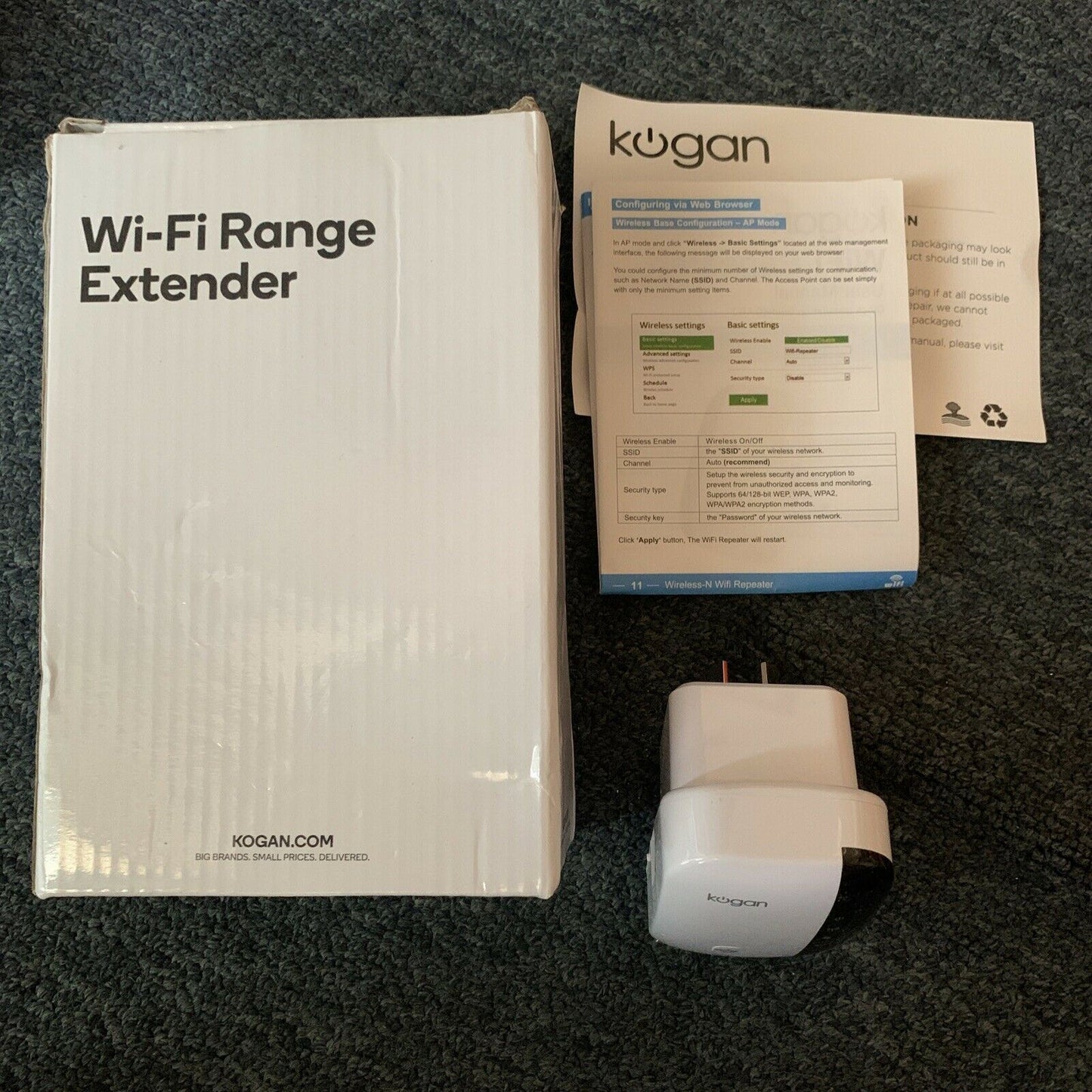 Kogan Universal Wi-Fi Range Extender - Wireless Repeater Signal Boost Amplifier