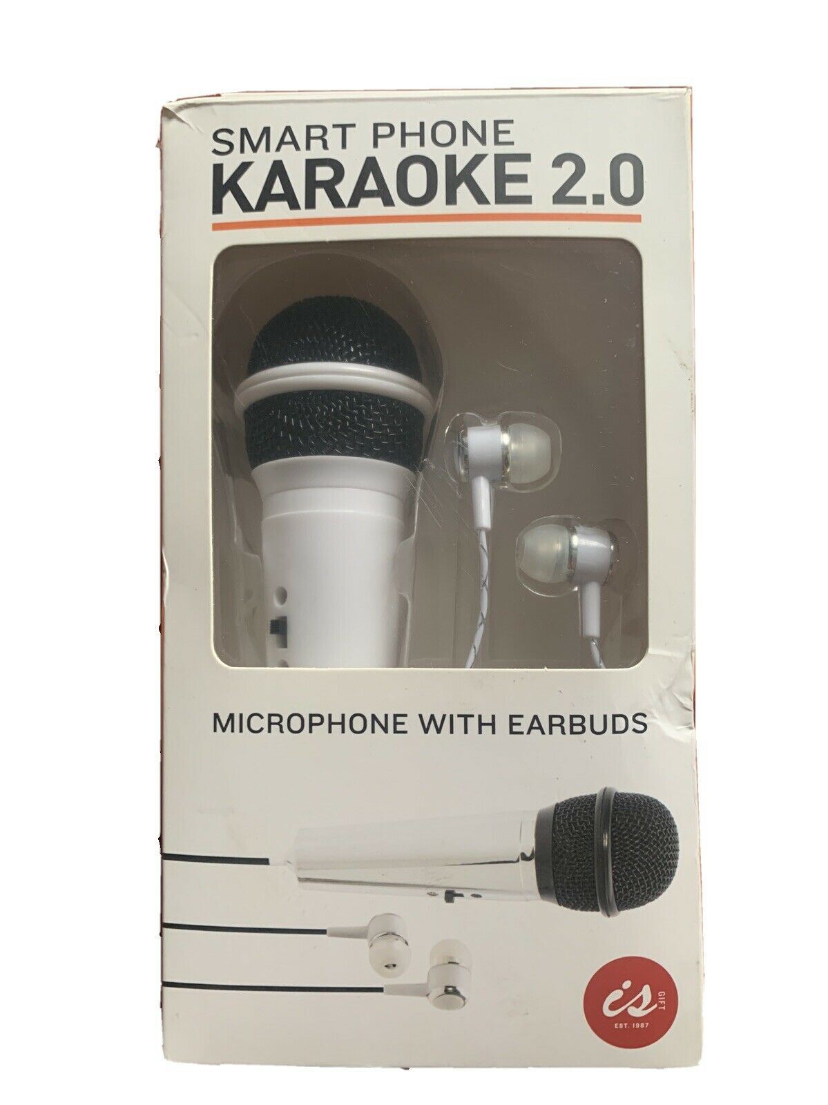 "Smartphone" Karaoke 2.0 Microphone and Earbuds.