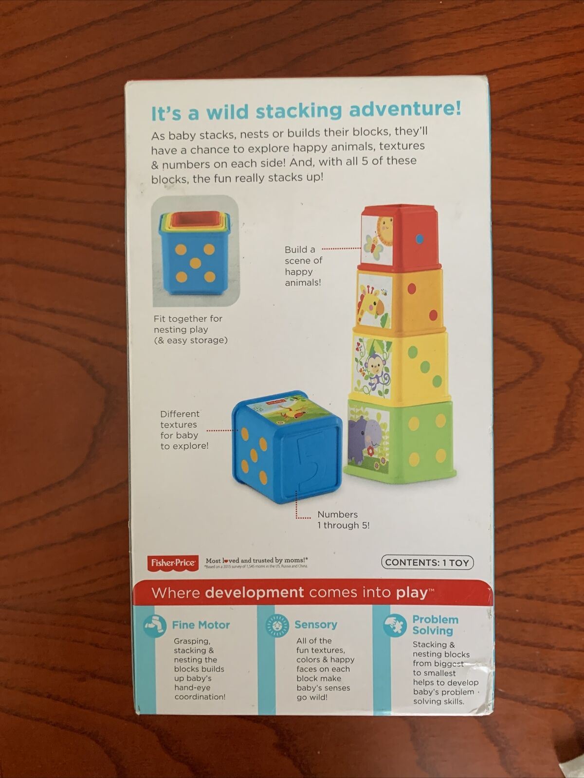 Fisher Price Stack and Explore Blocks for 6M+ Hand-Eye Coordination, Motor Skill