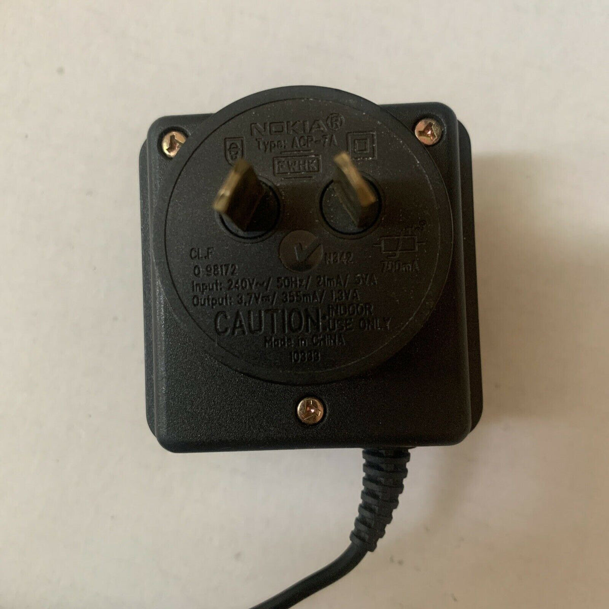 Nokia ACP-7A AC Adapter for Nokia 3590 3610 3620 3650 3660 5000 5030 5100