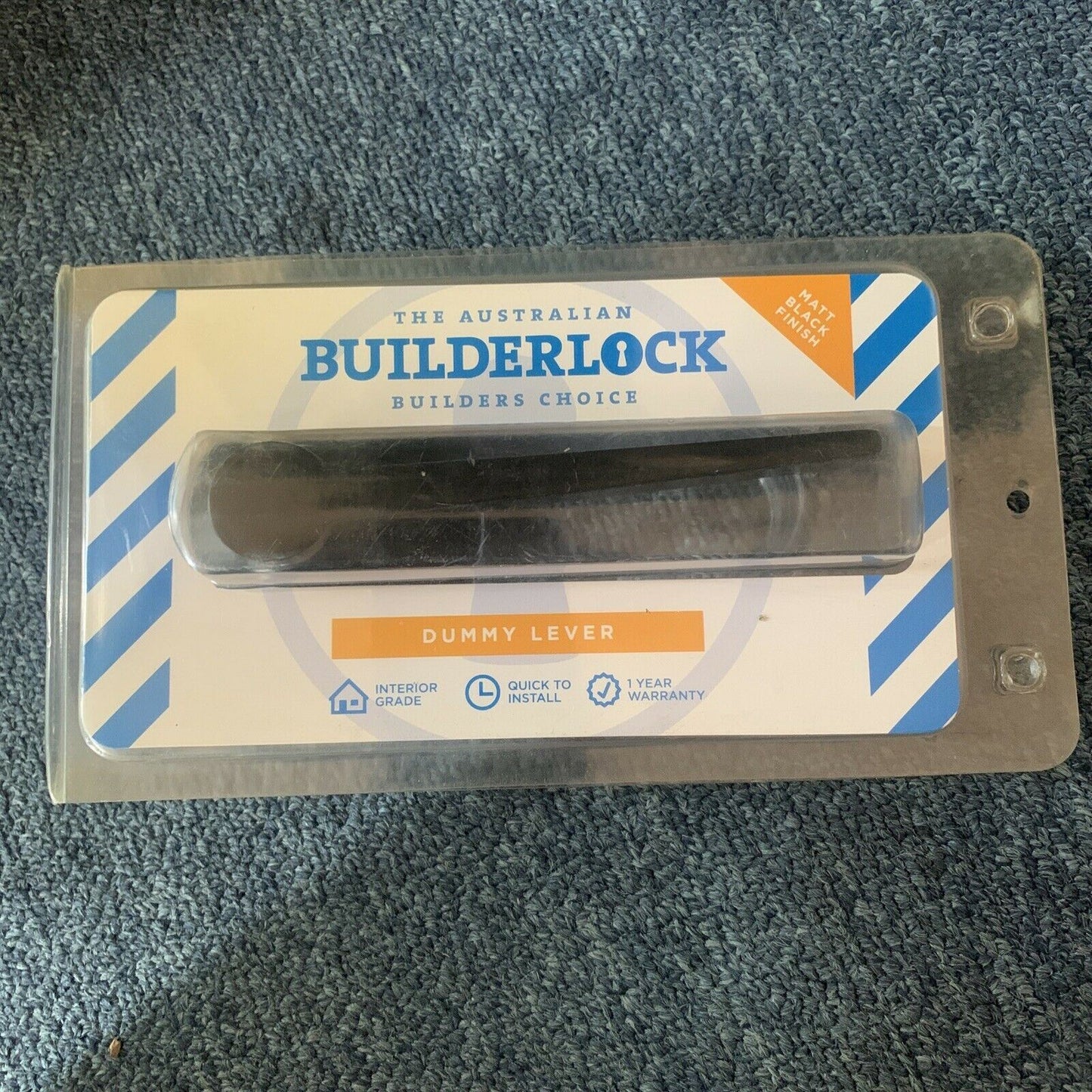 Builderlock Trio WDL100BL Door Handle Dummy Lever Half Set Matt Black