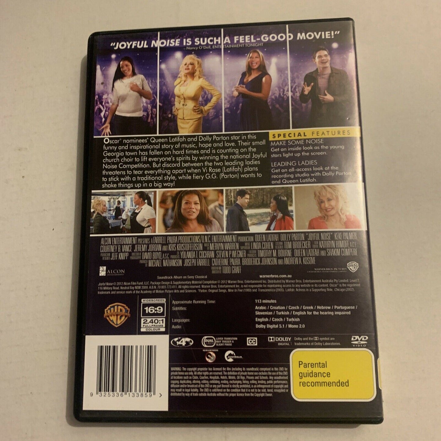 Joyful Noise (DVD, 2012) Queen Latifah, Dolly Parton. Region 4&2